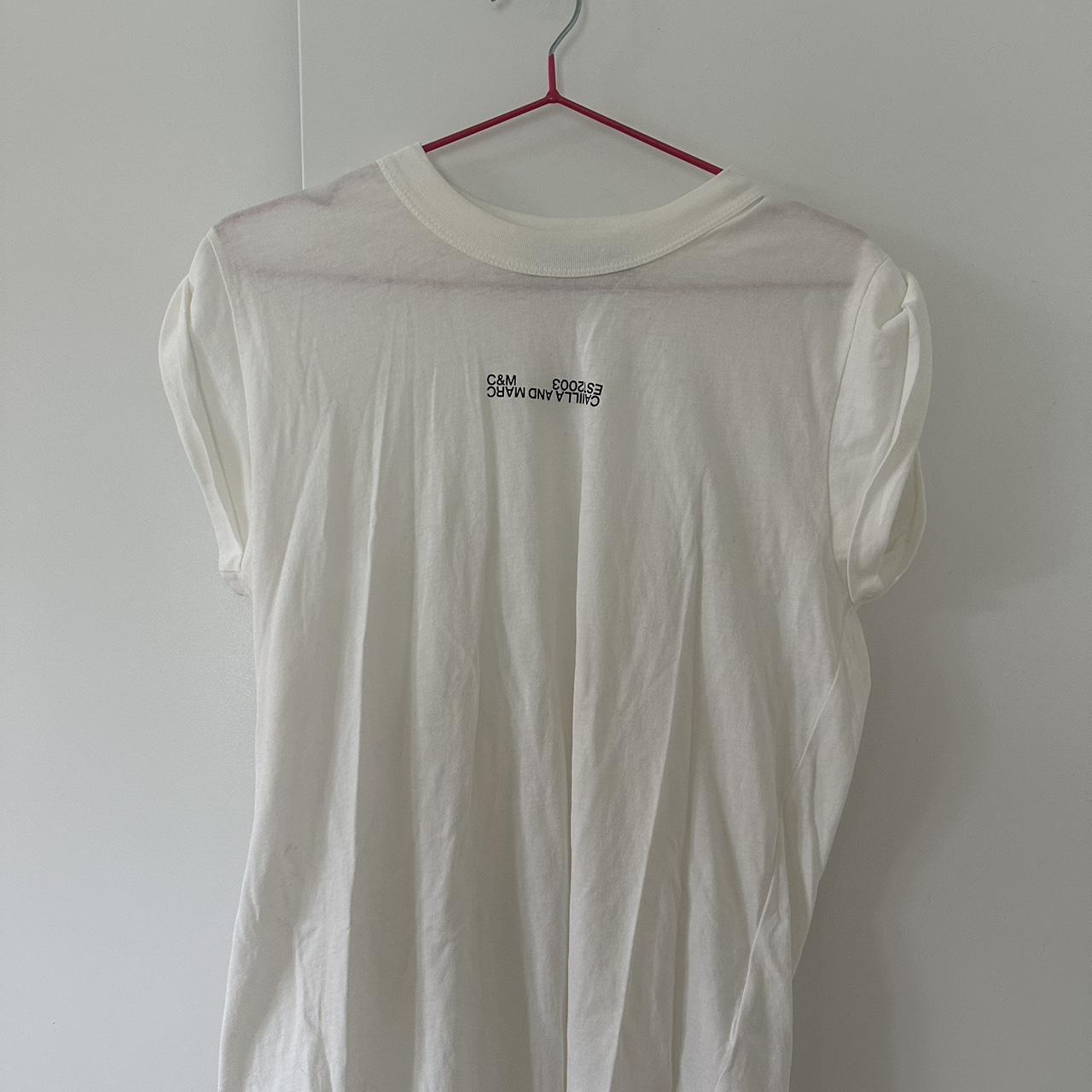 Camila And Marc White T Shirt Never Worn - Depop