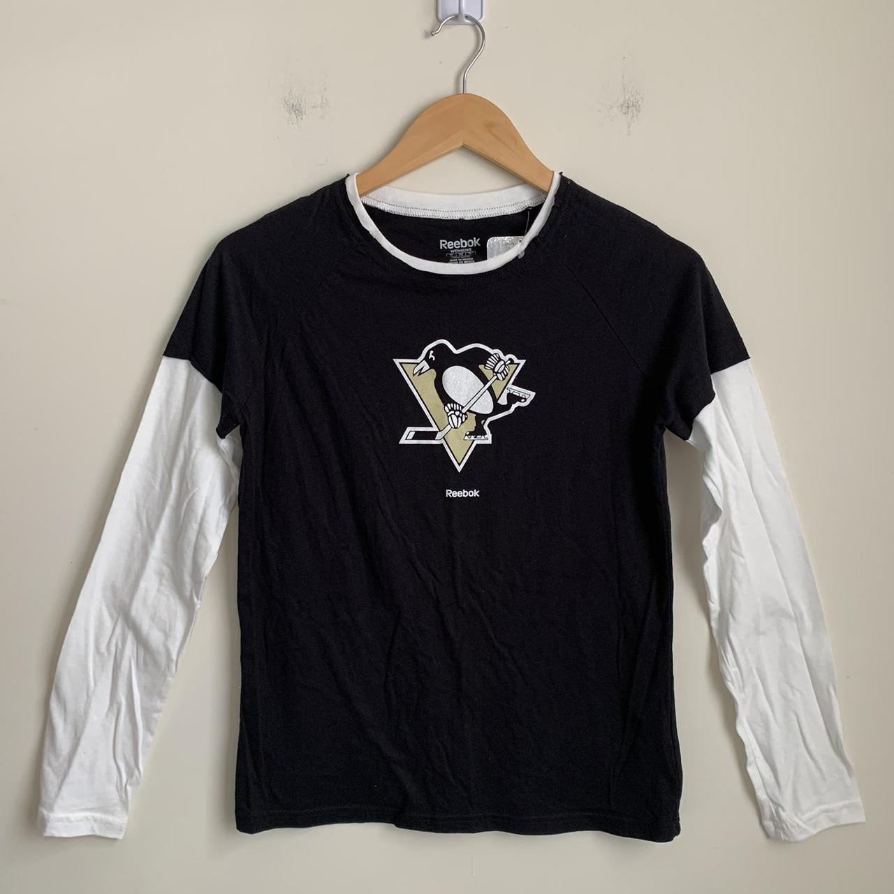 Pittsburgh Penguins Reebok NHL Women's Heart Lightweight Tissue Long-Sleeve  T-Shirt