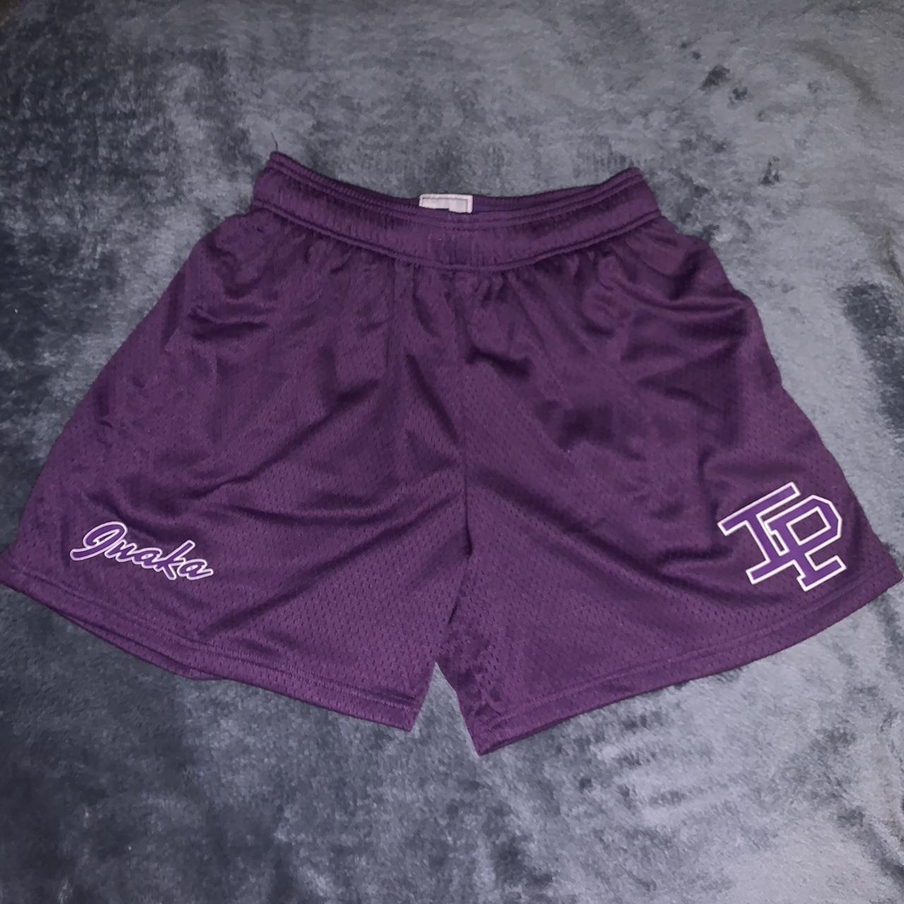 Men's Purple and White Swim-briefs-shorts