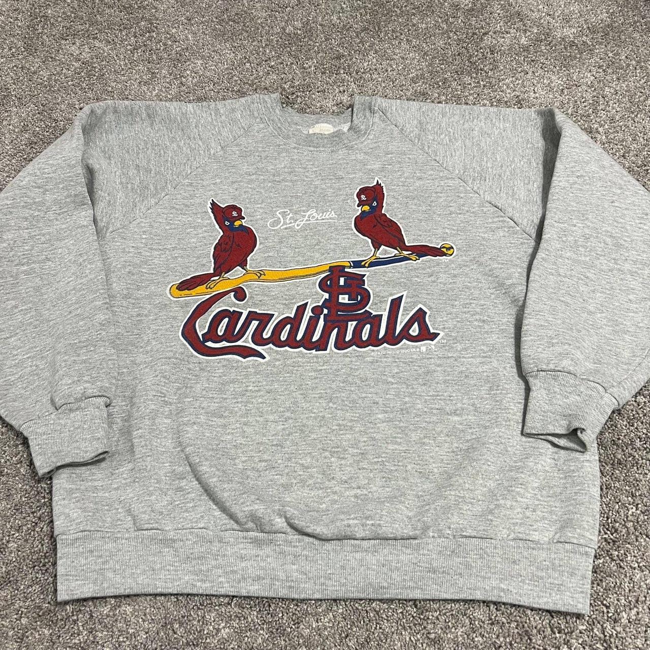 vintage 90s st. louis cardinals sweatshirt size L - Depop