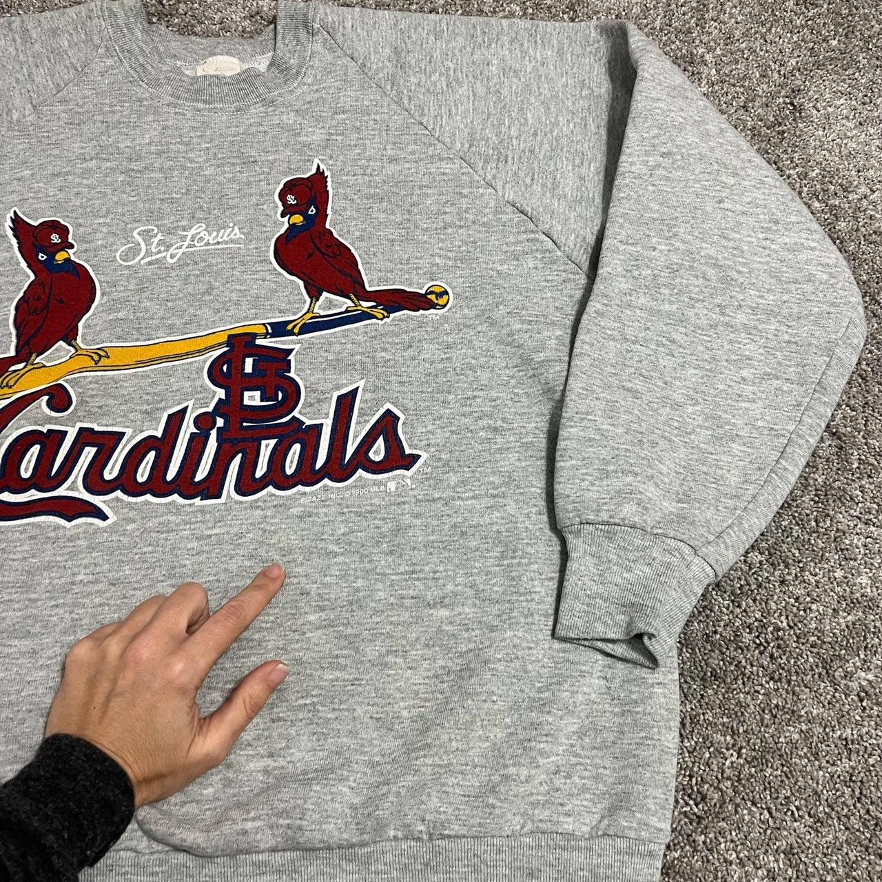 vintage 90s st. louis cardinals sweatshirt size L - Depop