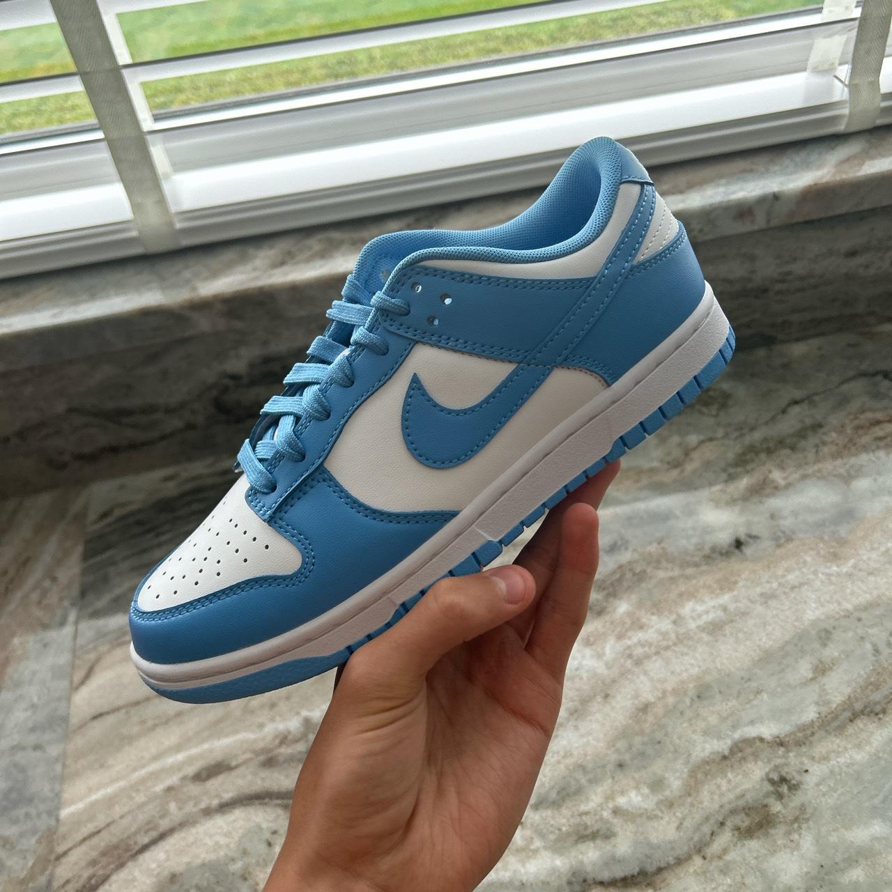 Nike Dunk Low Retro University blue Size... - Depop