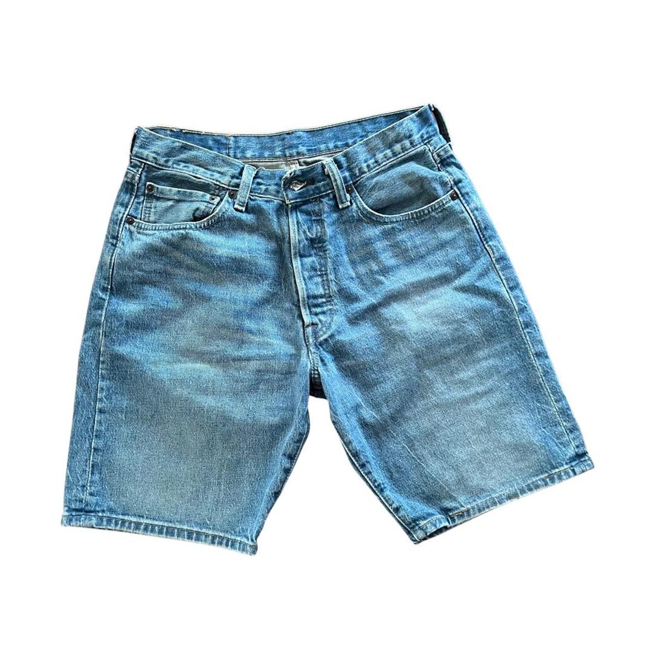 Levi's Men's Blue and Navy Shorts | Depop