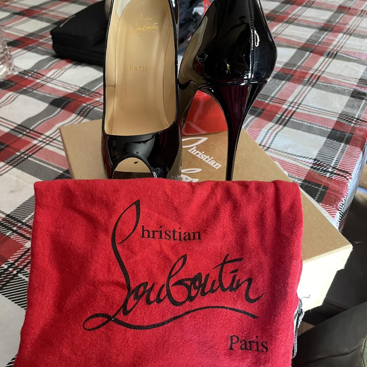 Christian Louboutin Women's Black and Red Footwear | Depop