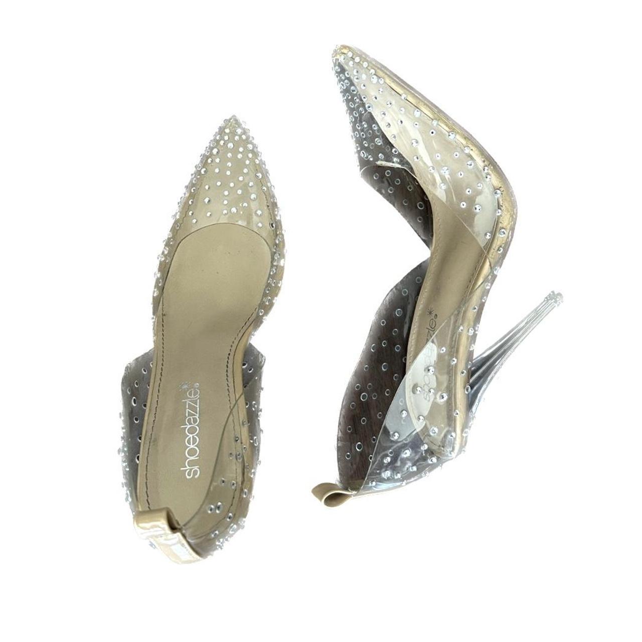 Diamond cheap clear heels