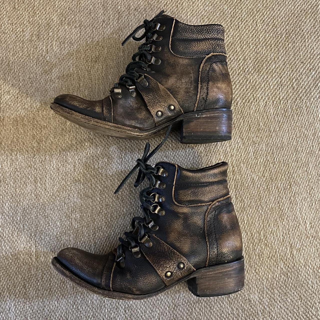 Freebird by Steven Gage. Size 7. Leather moto... - Depop