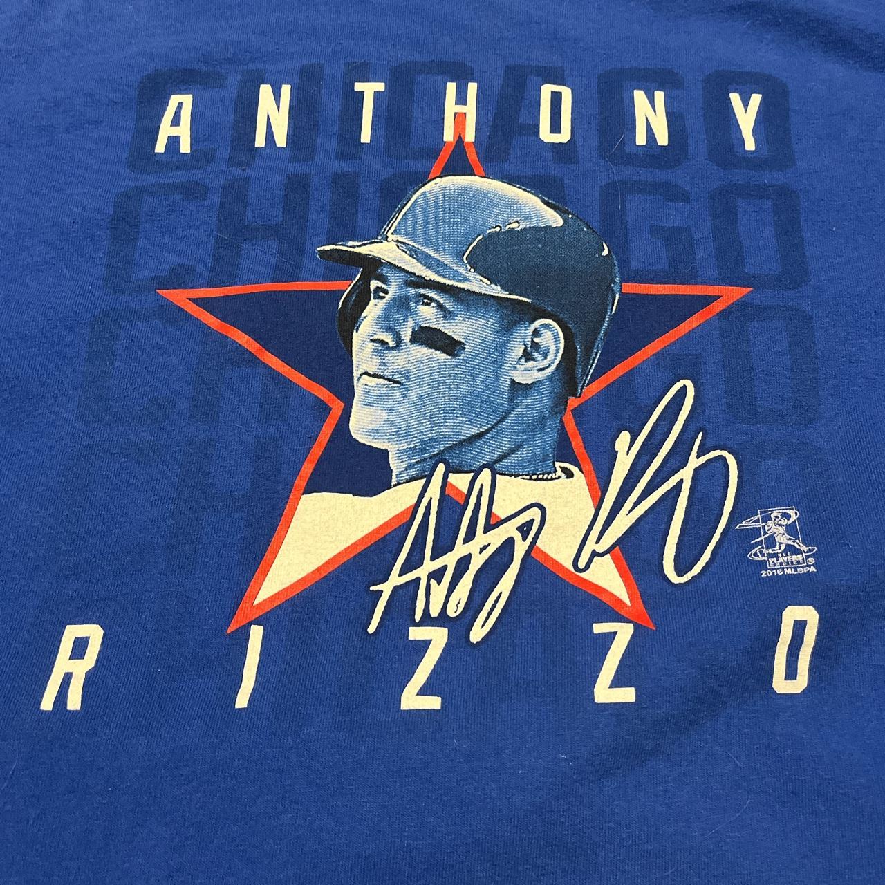 Chicago Cubs Shirt Adult XL Blue #44 Anthony Rizzo - Depop