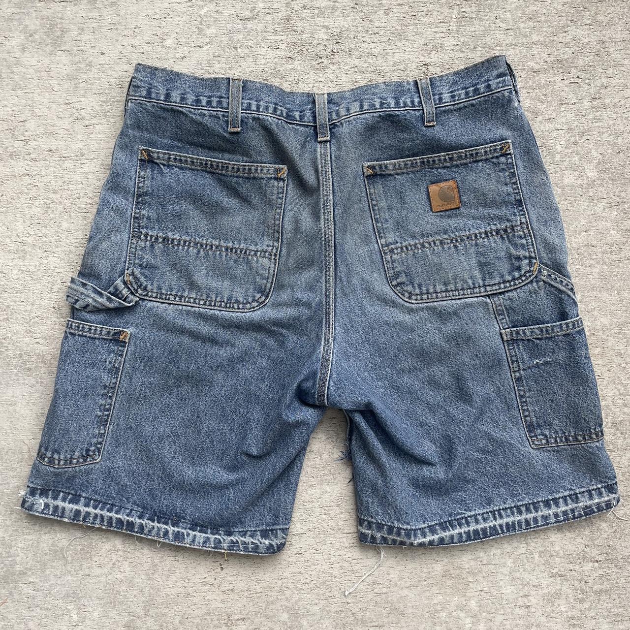 Y2K selling Carhartt Navy Denim Short Size 34”