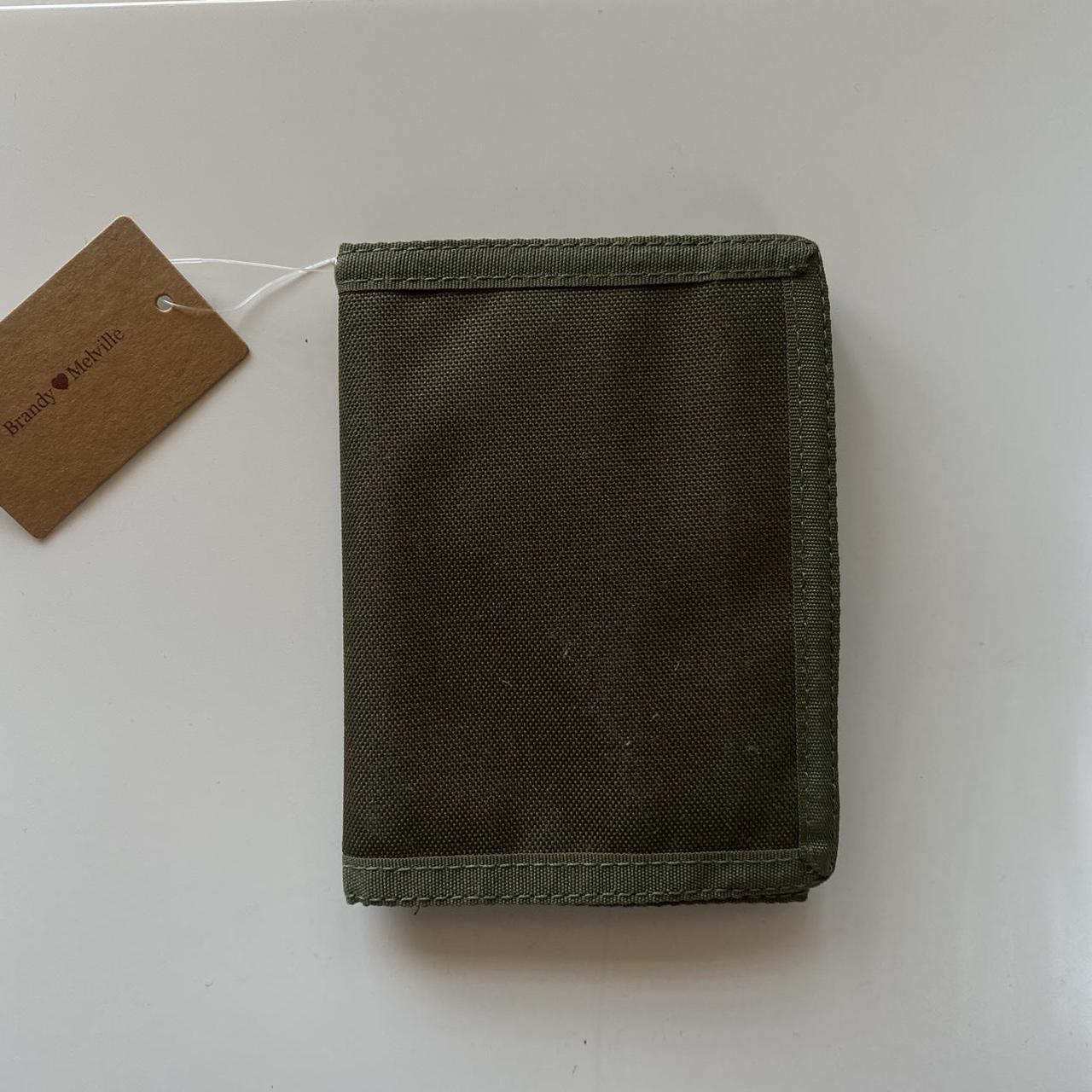 Brandy Melville olive green canvas wallet, brand new... Depop