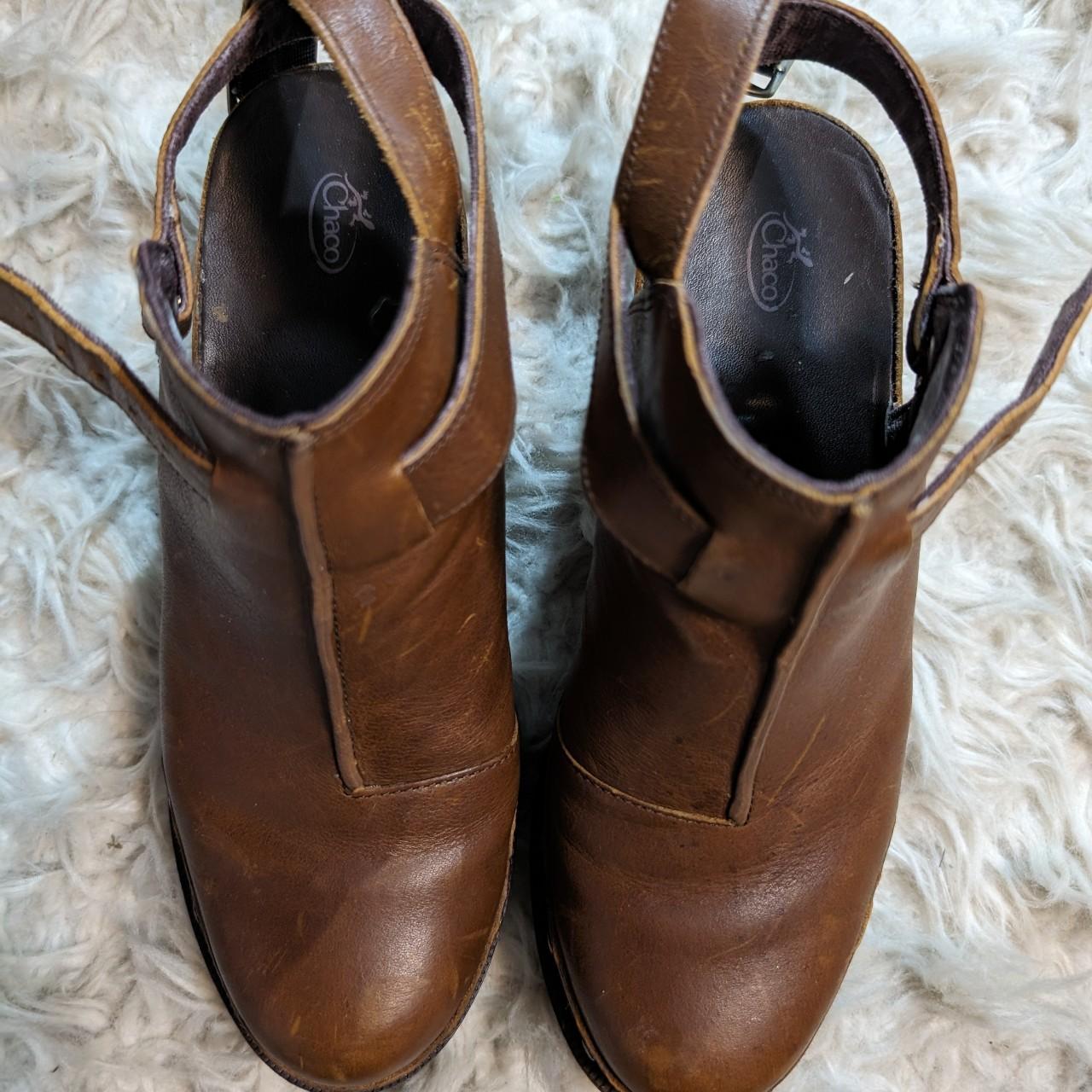 Chaco Cataluna Women s brown Leather Slingback Clogs Depop