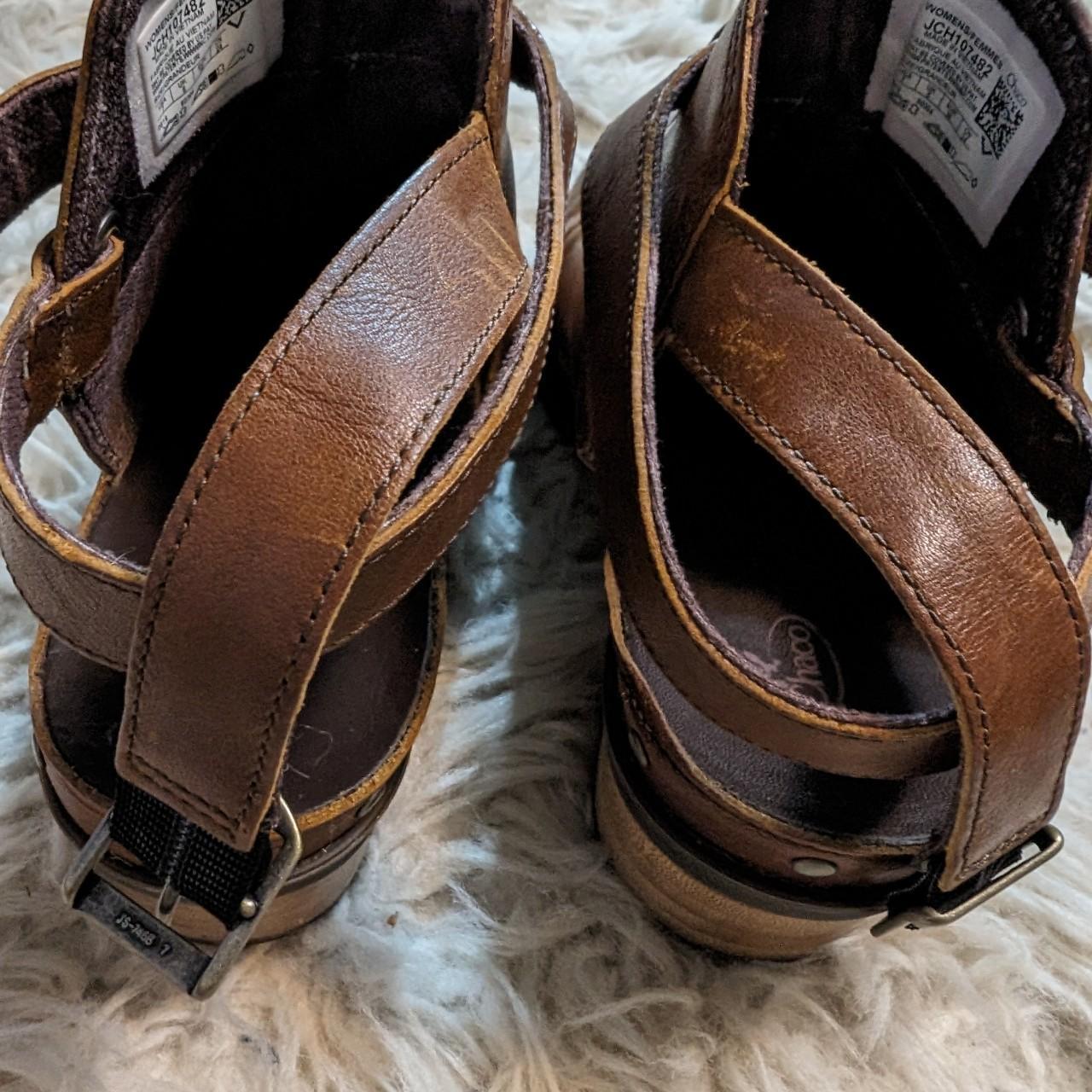 Chaco Cataluna Women s brown Leather Slingback Clogs Depop