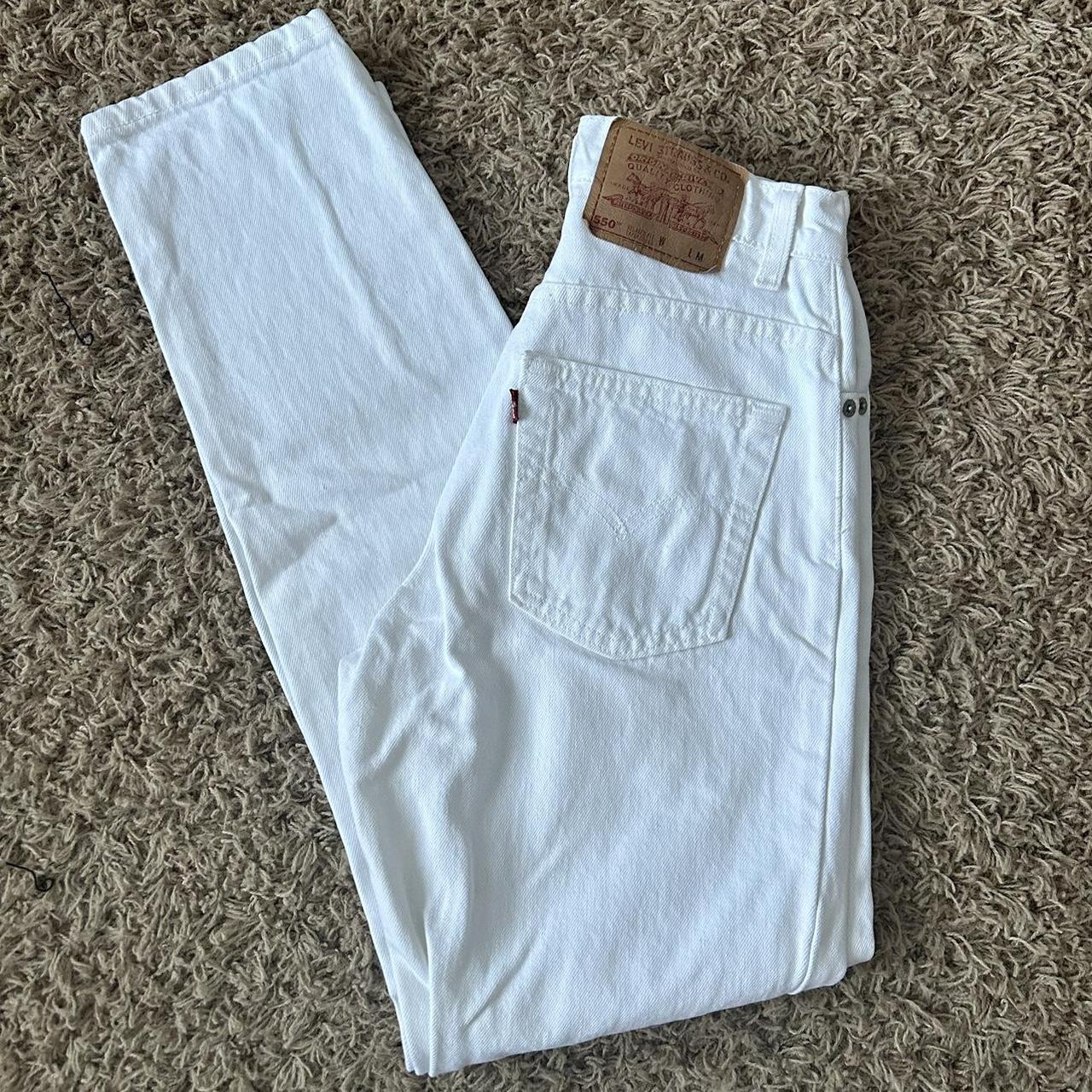 Levis 505 deals womens white jeans