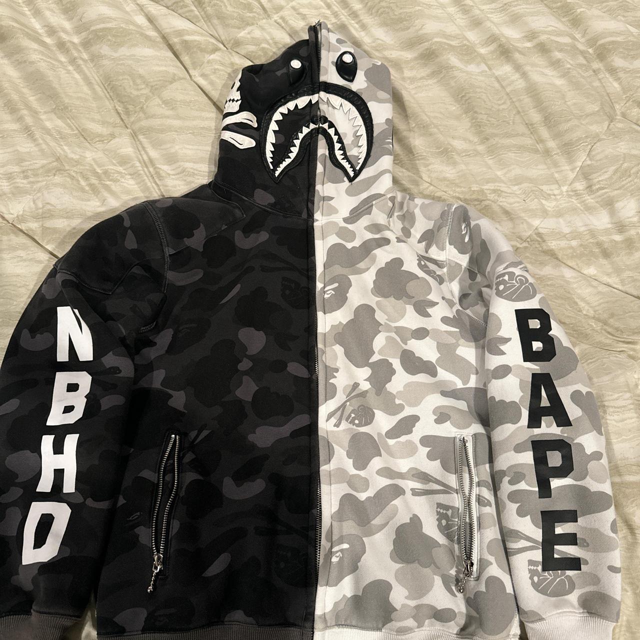 Vintage BAPE x NEIGHBORHOOD Split Camo Shark Full