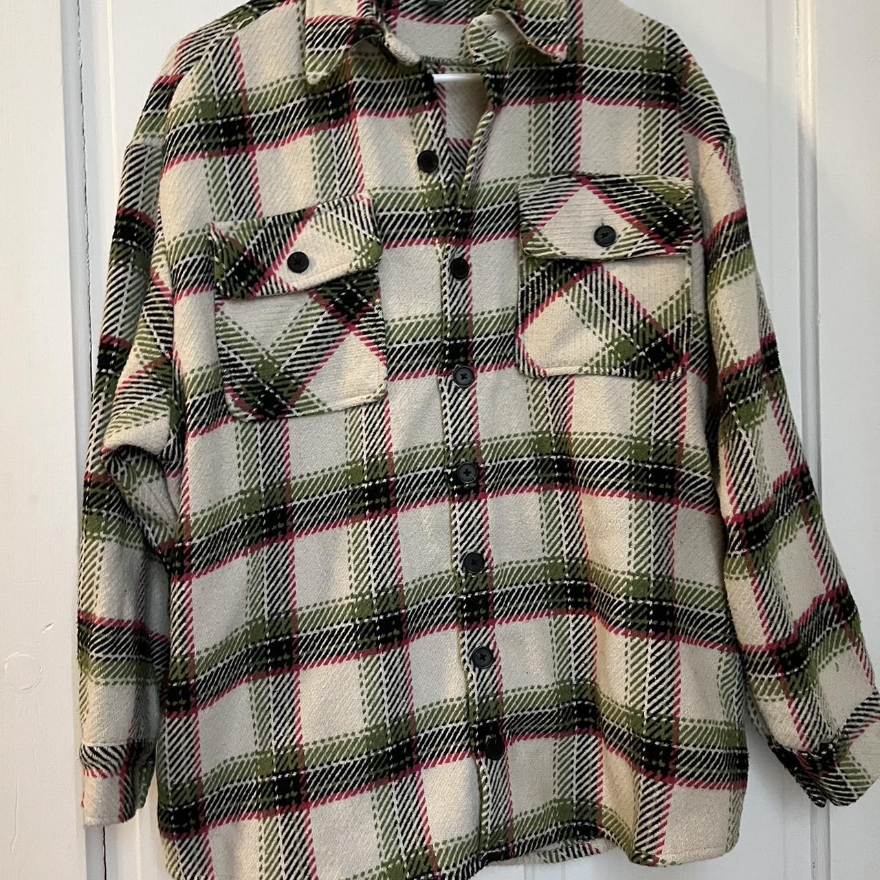 Wild fable chunky plaid top/coat in this Depop