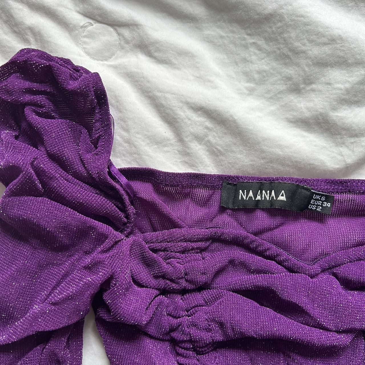 NaaNaa Women's Purple Crop-top