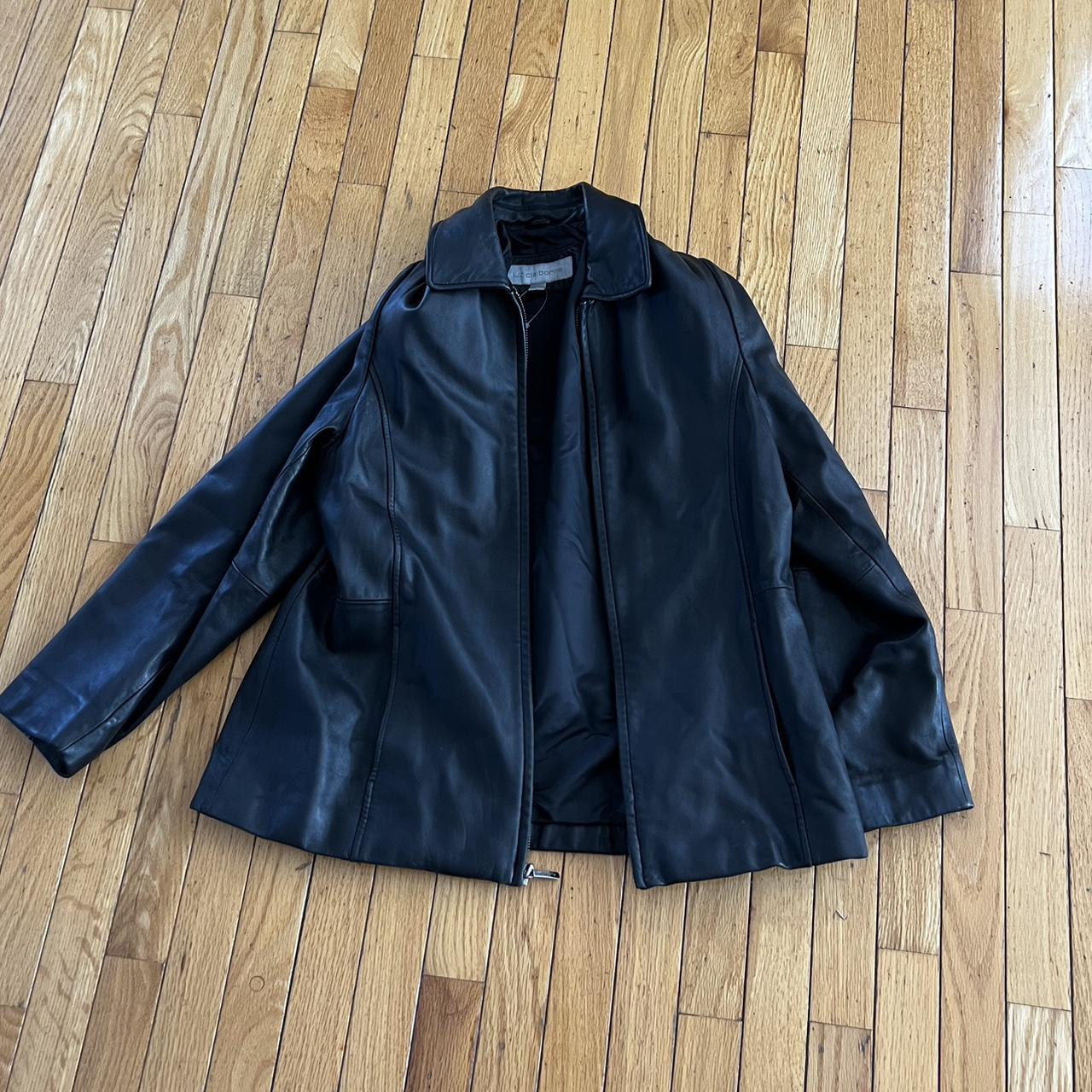 Liz claiborne leather clearance jacket