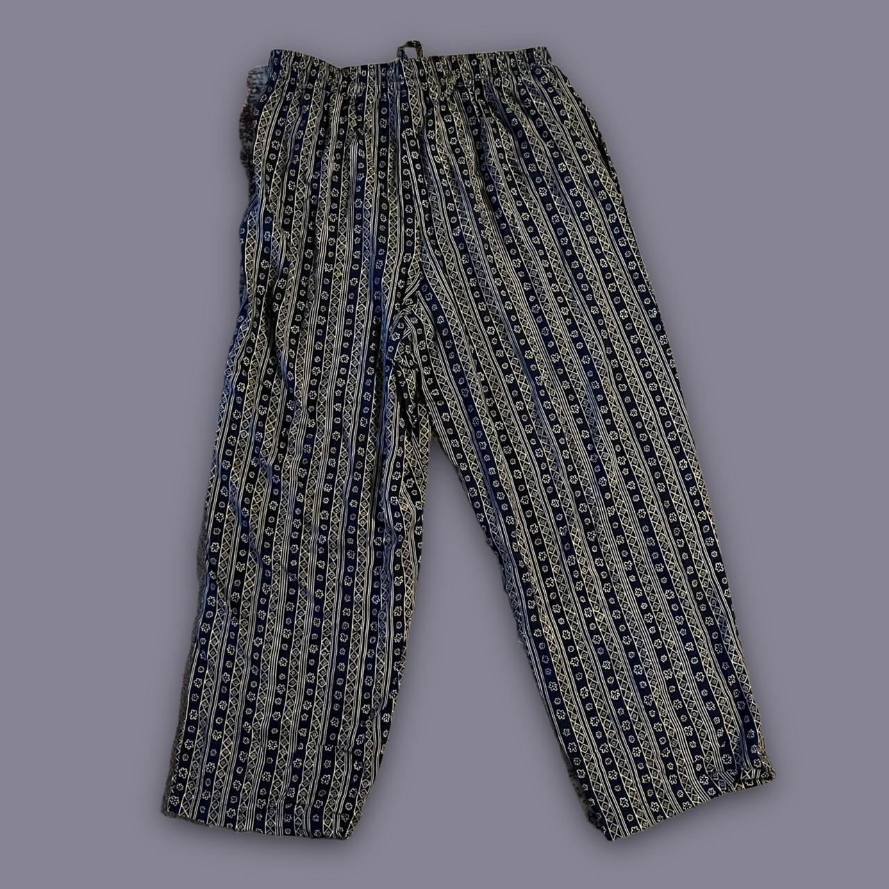 Sag Harbor Women's Navy and Yellow Trousers (4)