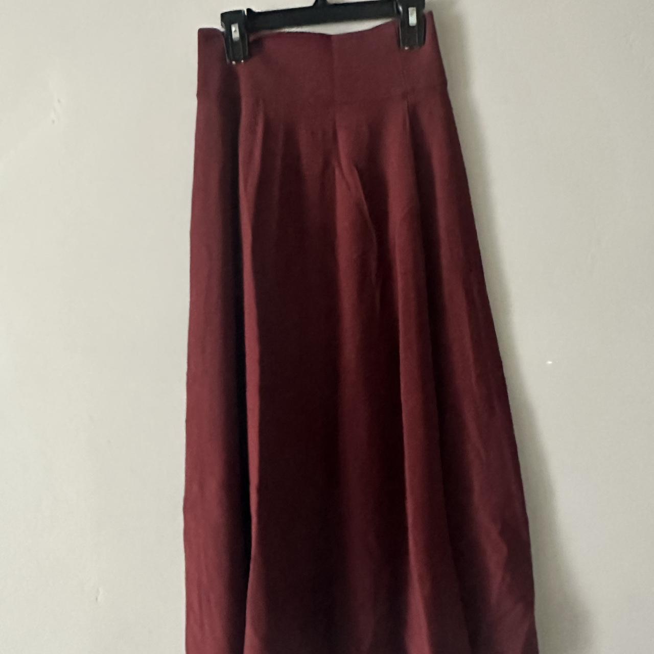 J crew burgundy top skirt