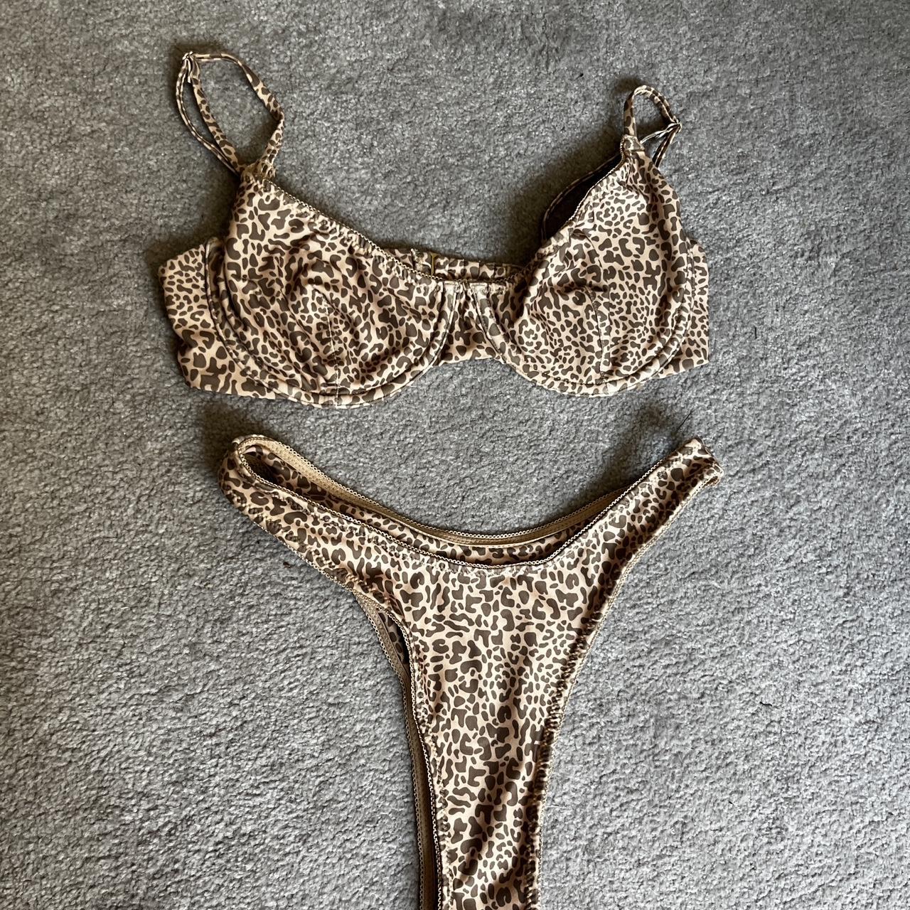 Lahana Emilia Brown Leopard Bikini 🐆 🐆 Top Is Size Depop