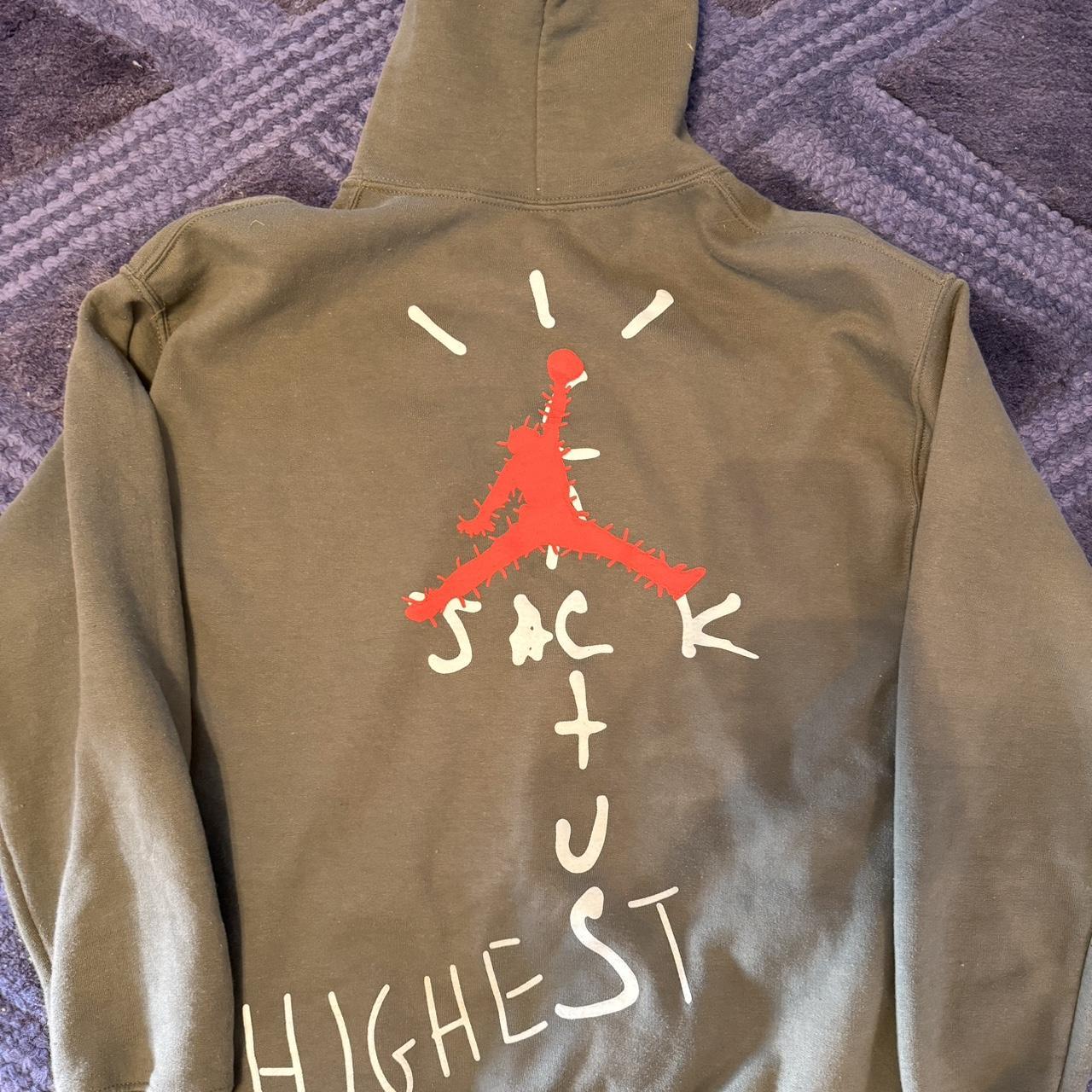 travis scott hoodie olive green