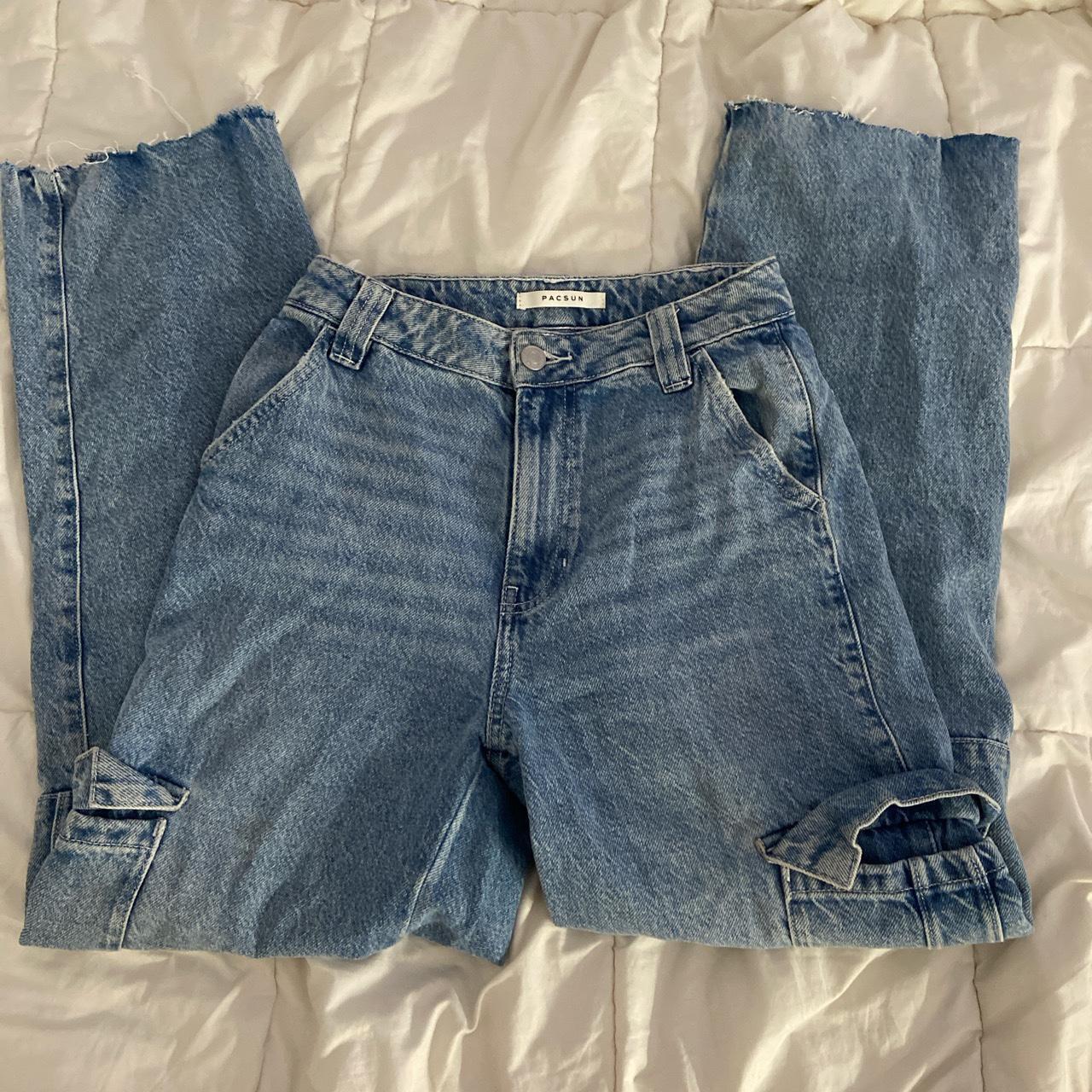 pacsun cargo jeans - size 24 - perfect condition - Depop