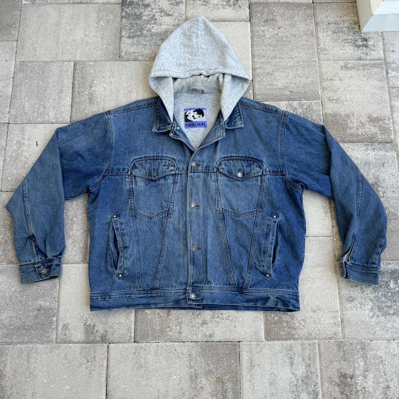 Vintage Todays News Denim Jacket 🗞️ No flaws 🗞️ Size Depop
