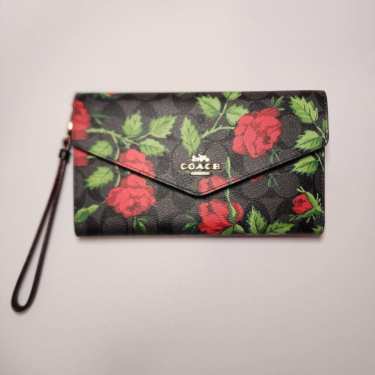 COACH TRAVEL ENVELOPE WALLET IN SIGNATURE CANVAS... Depop