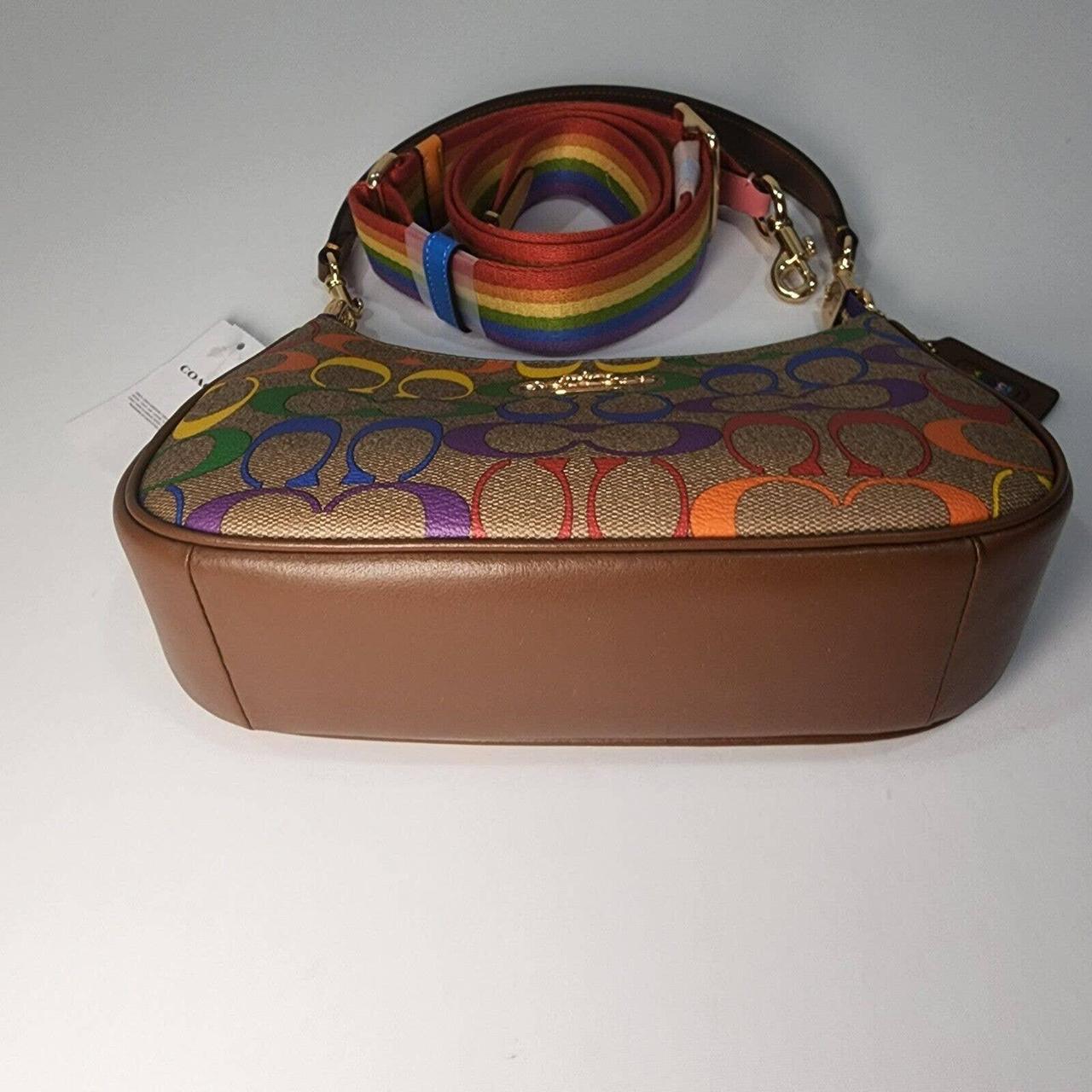 COACH TERI SHOULDER BAG IN RAINBOW SIGNATURE Depop