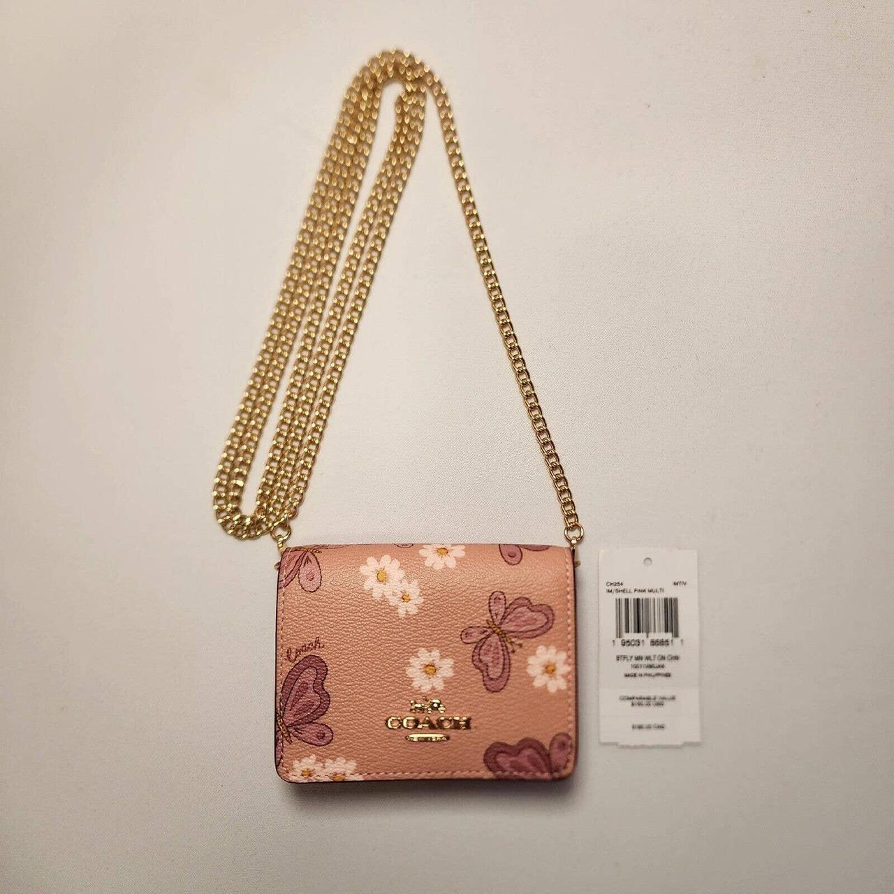 Coach small wallet with butterfly online print