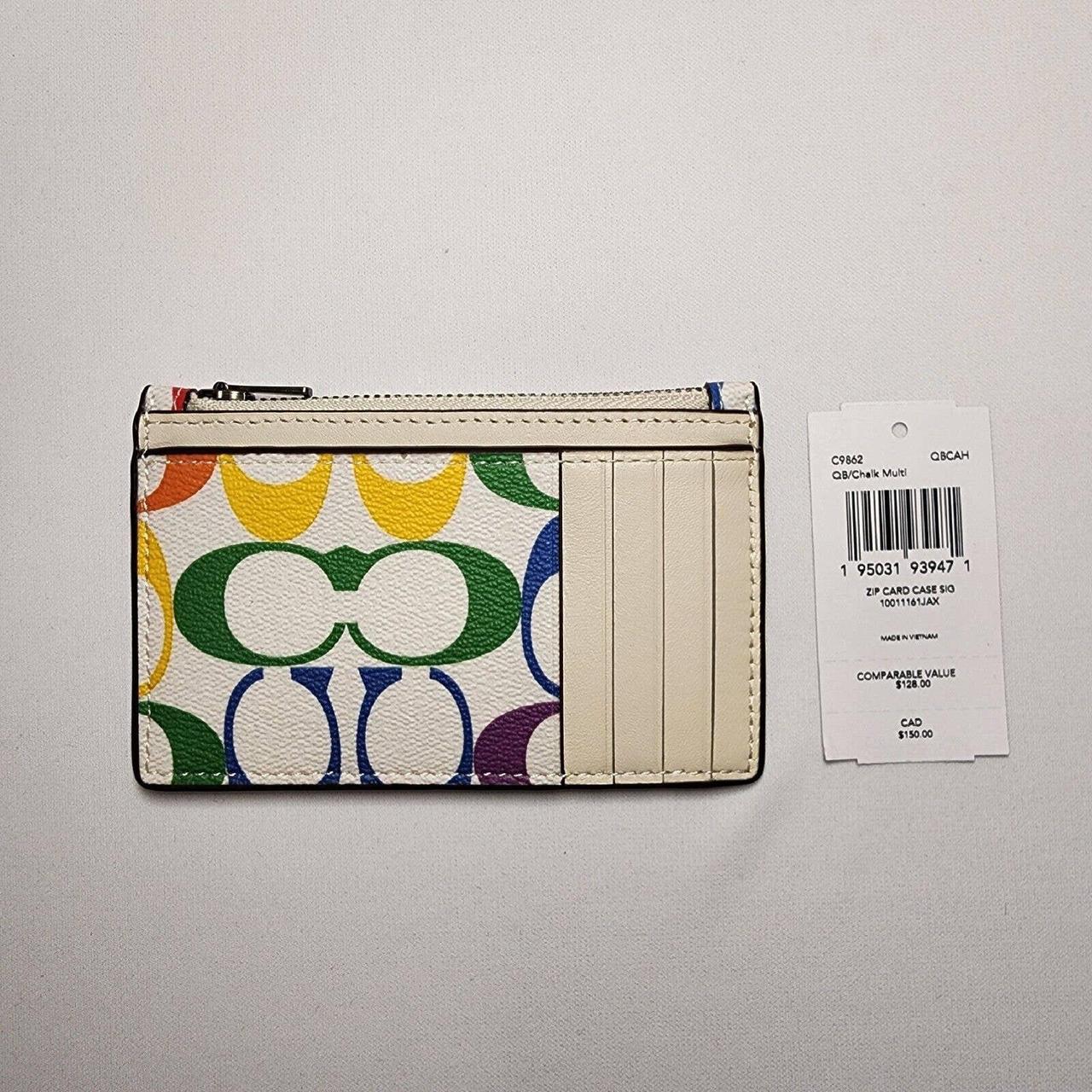 Coach rainbow card discount case