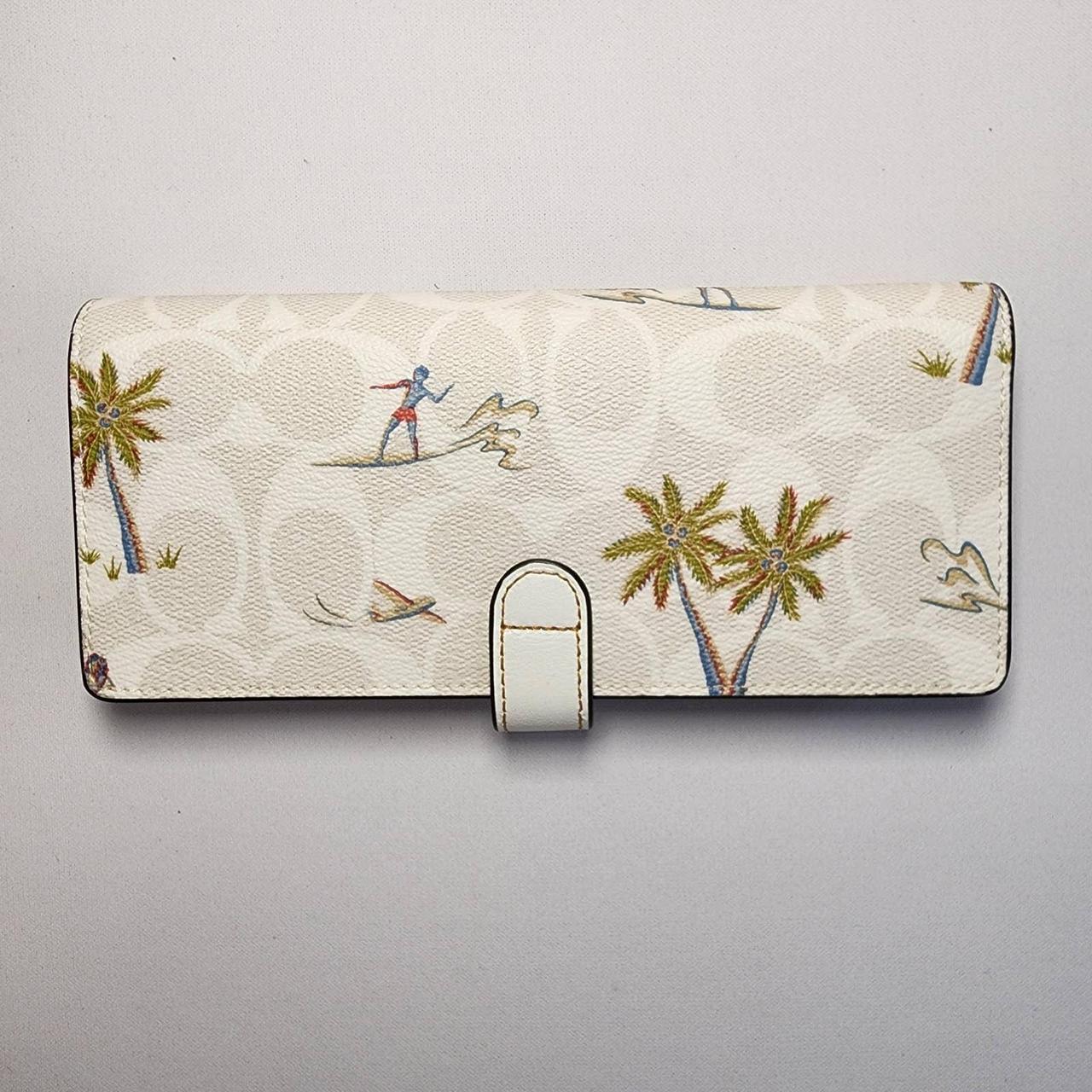 COACH SLIM WALLET IN SIGNATURE CANVAS WITH HULA Depop