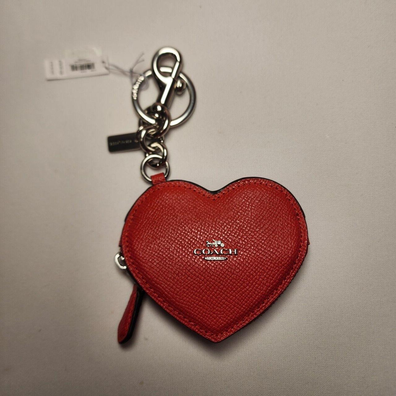 COACH HEART BAG CHARM Silver/Retro Yellow MSRP: | Depop