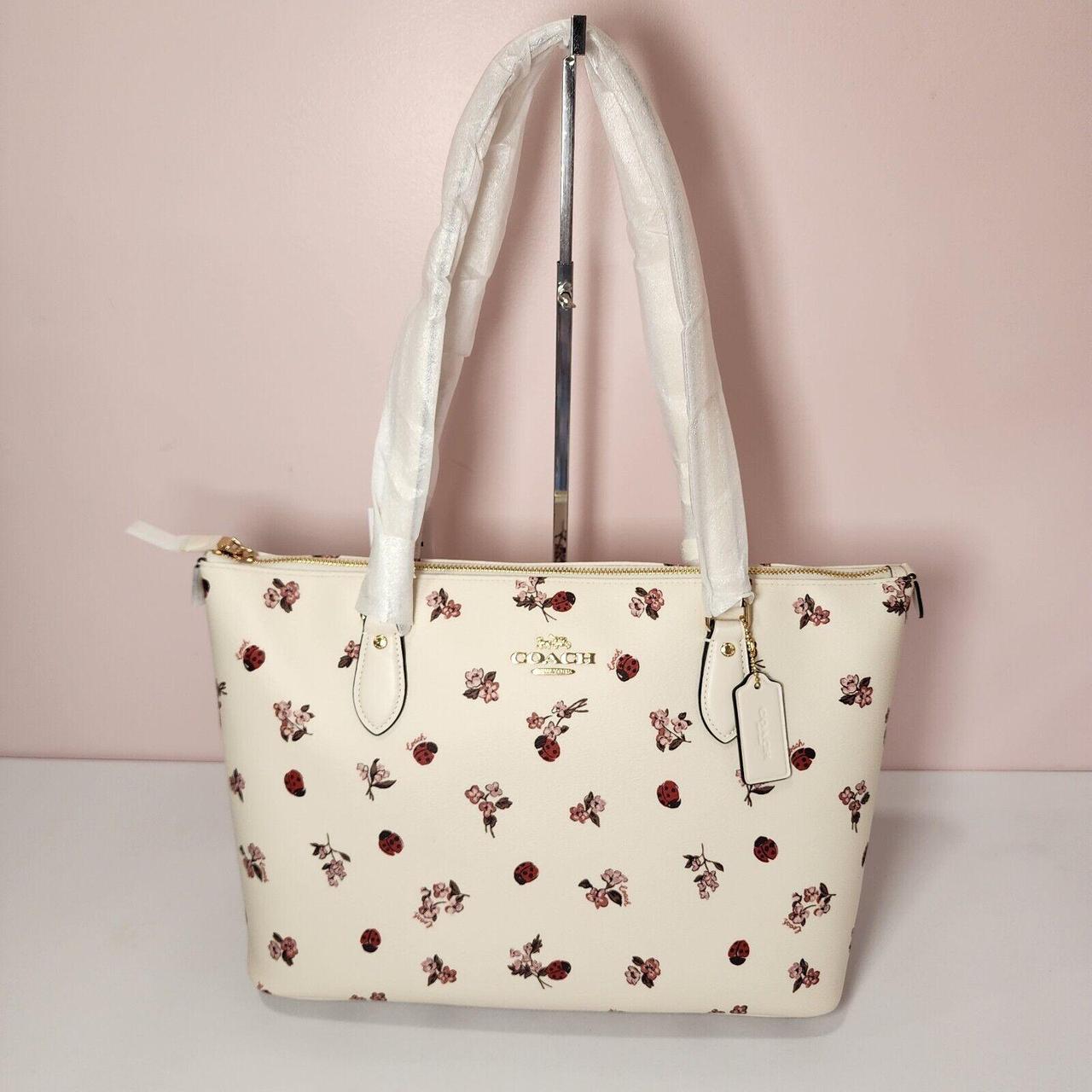 Coach flower tote on sale