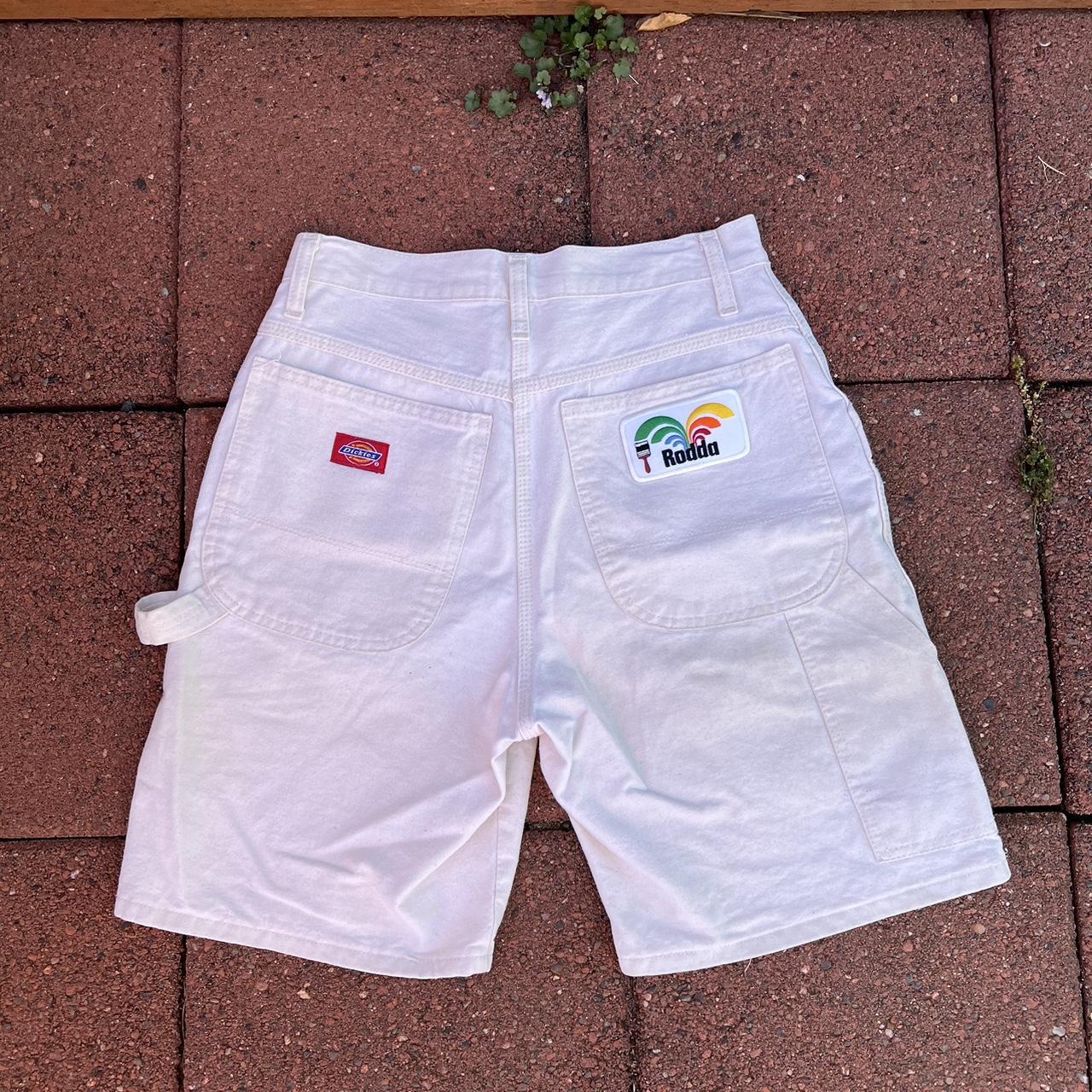 Dickies canvas creamy carpenter shorts 28x7 Super... - Depop