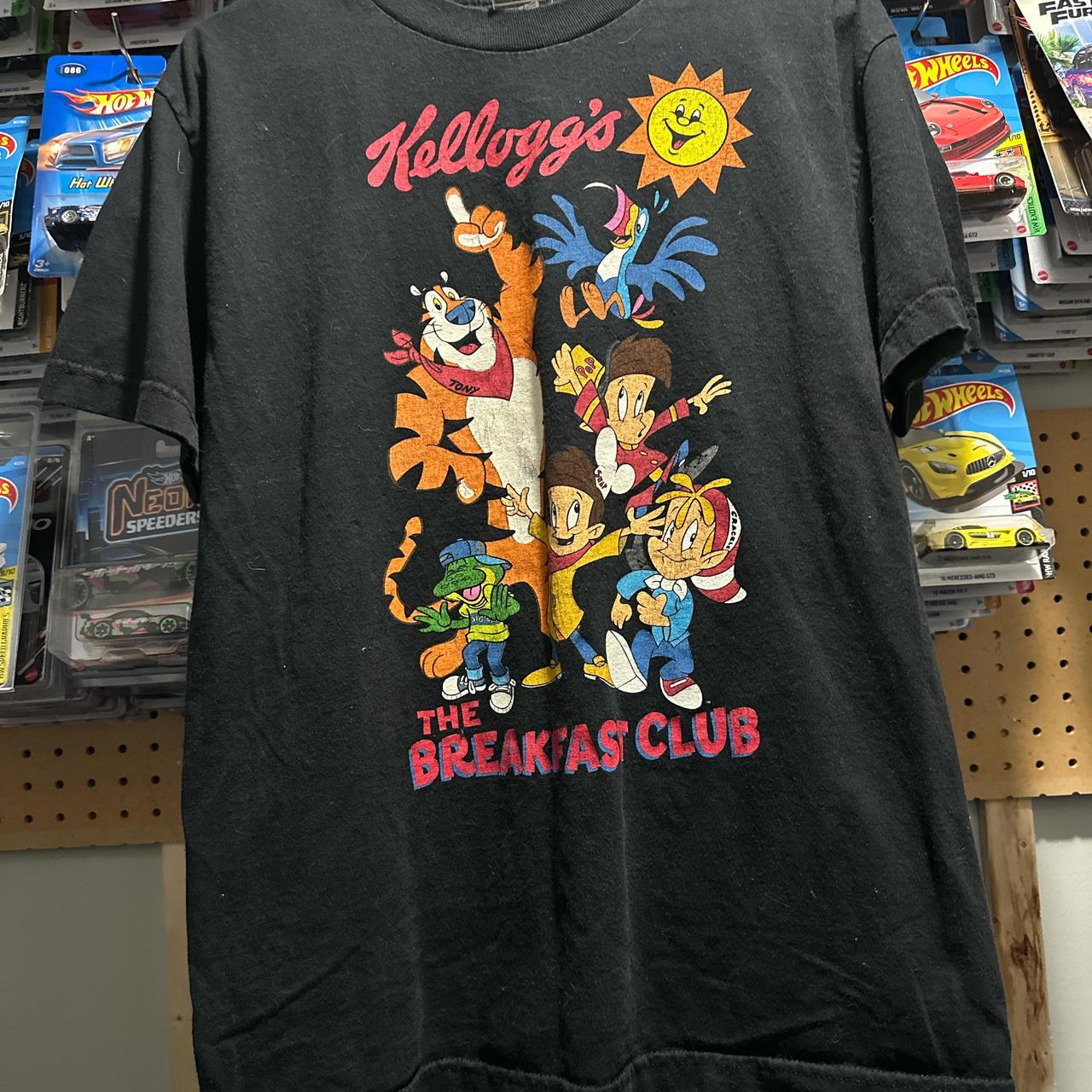 古着　©2013　ケロッグ　Tシャツ　XL　黒　breakfast club Kellogg 2013 the breakfast club tee size medium men's | Depop