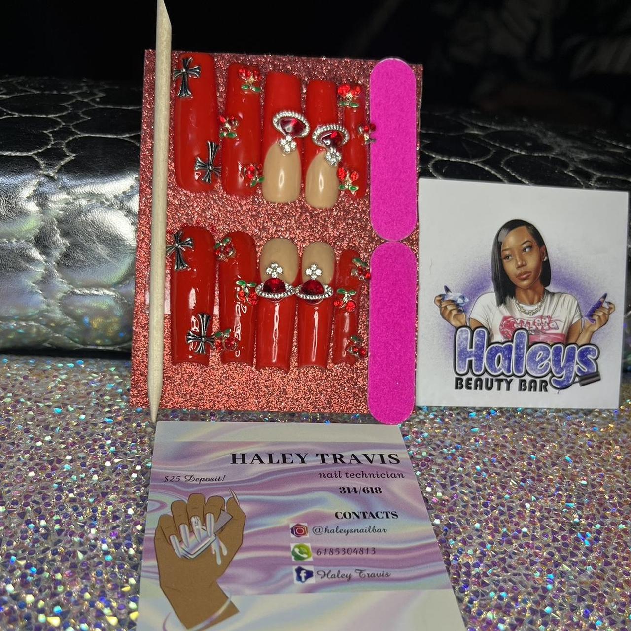 Nails Inc. Red Nails Depop