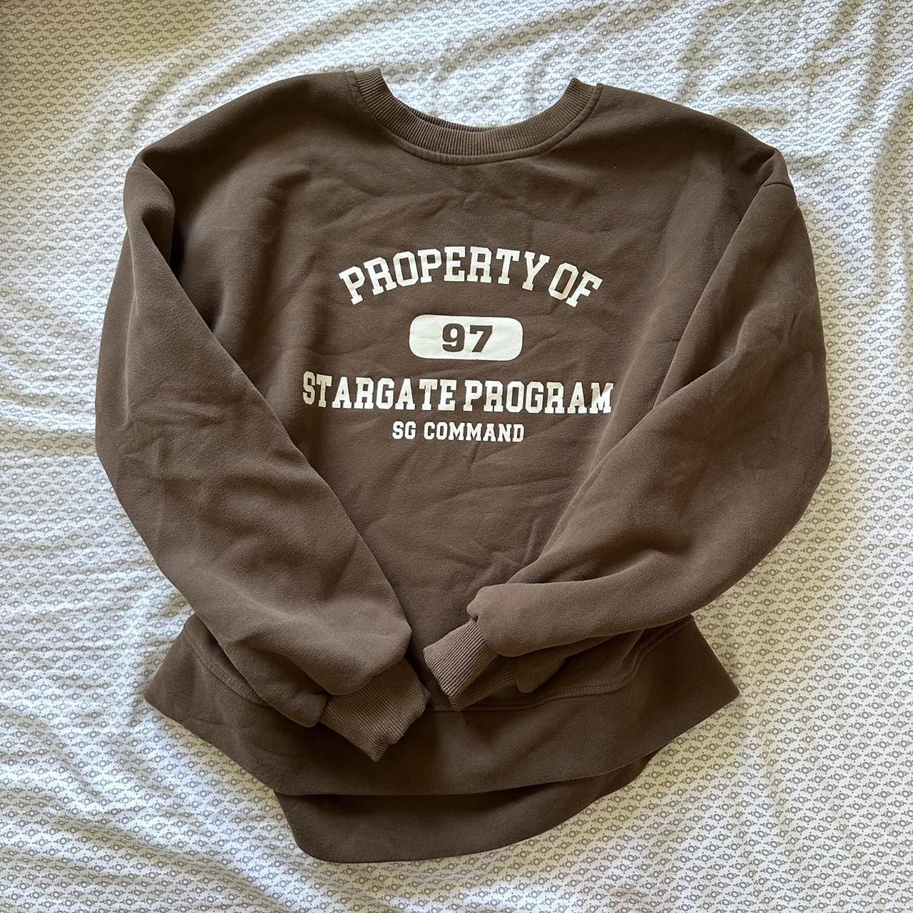 Brandy Melville Women's Sweatshirt Brown S – Brown graphic