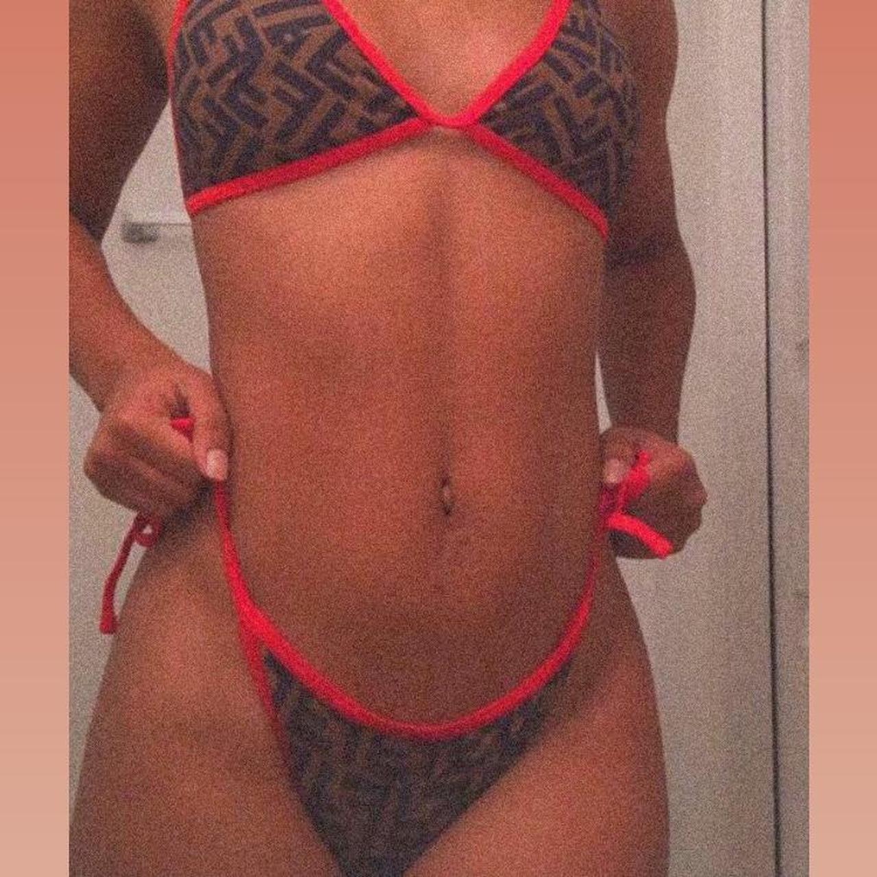 Fendi Women's Red and Brown Bikinis-and-tankini-sets | Depop
