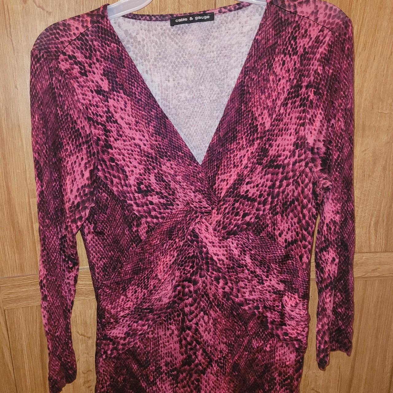 pink snakeskin blouse