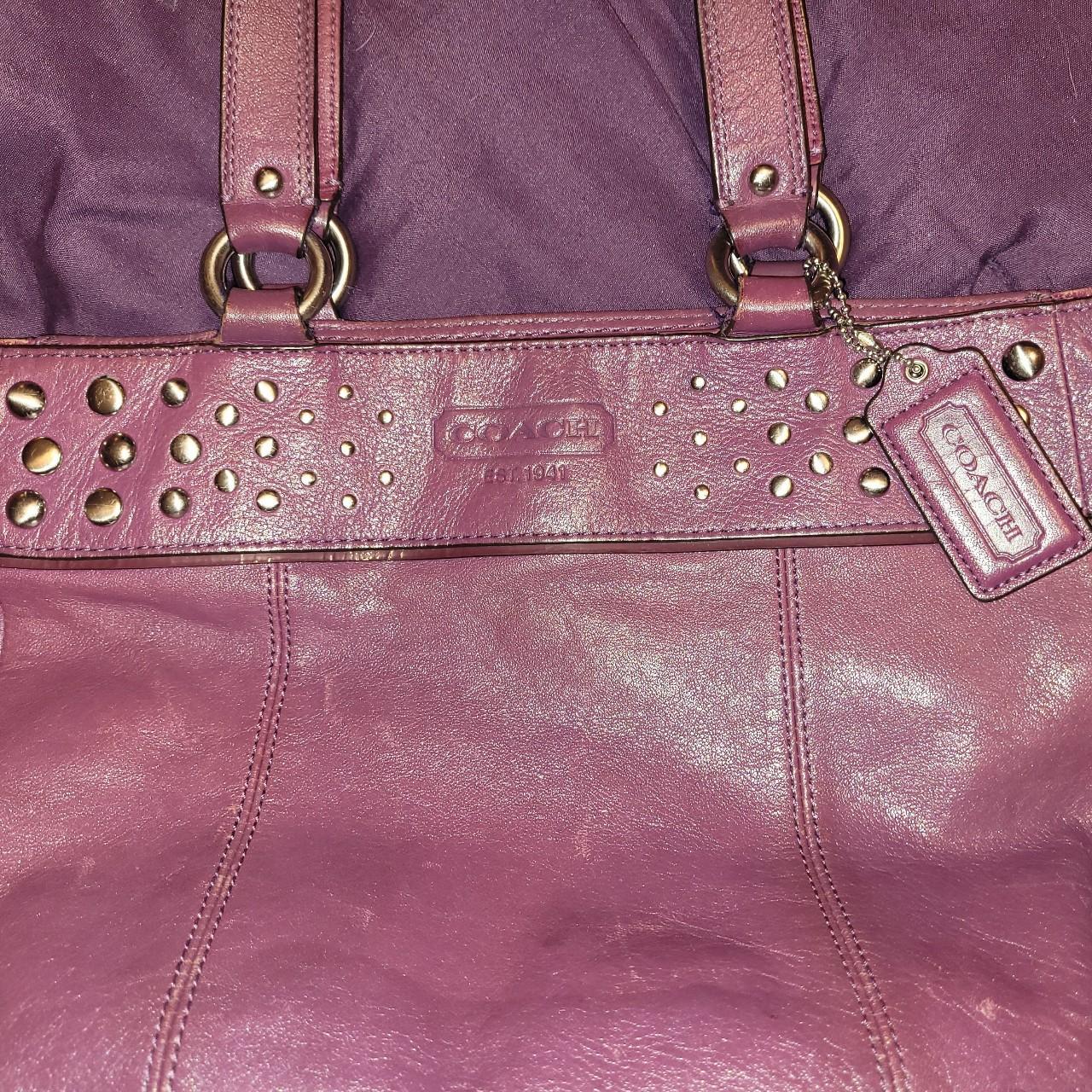 Studded coach sale purse