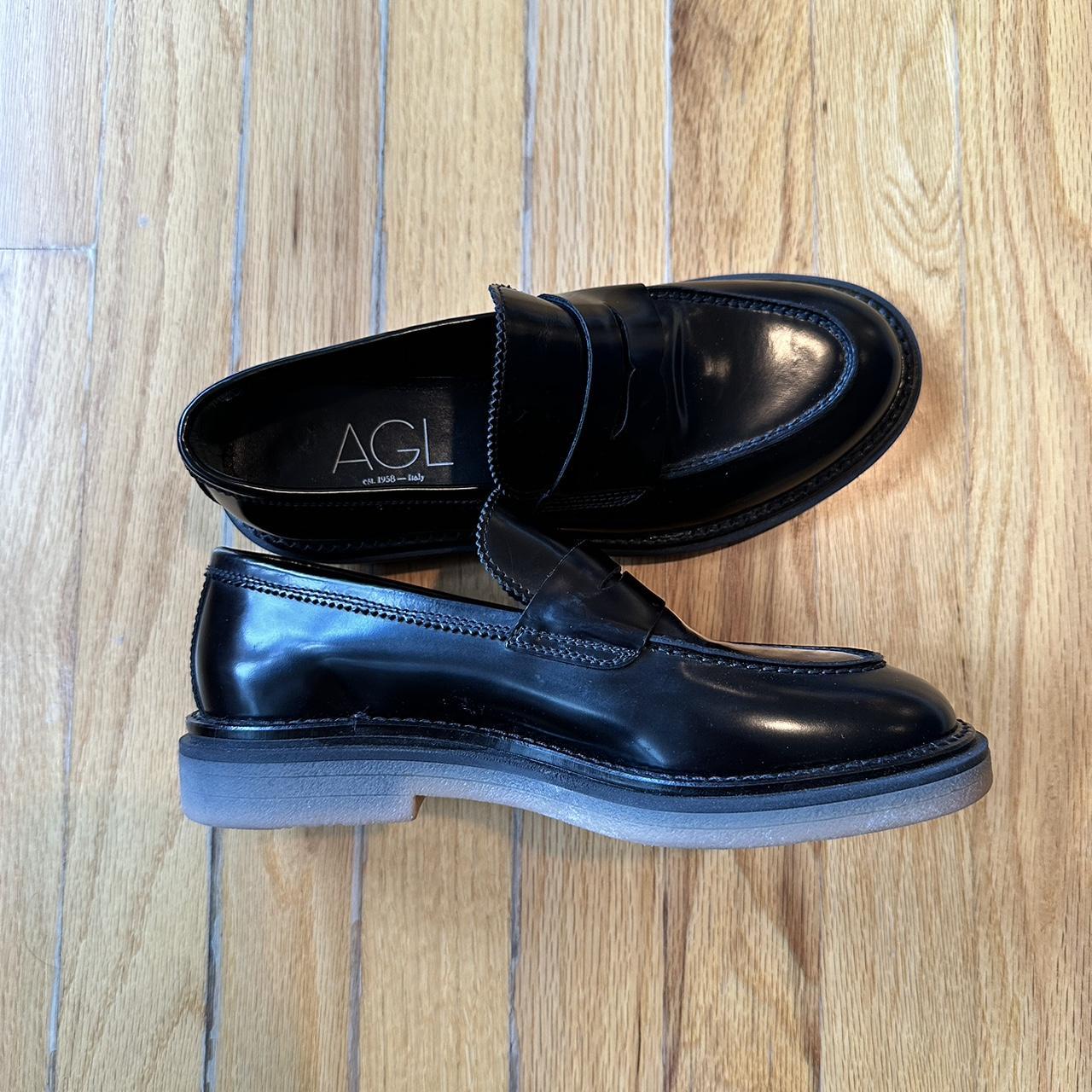 AGL leather loafer with rubber sole. Like new Depop