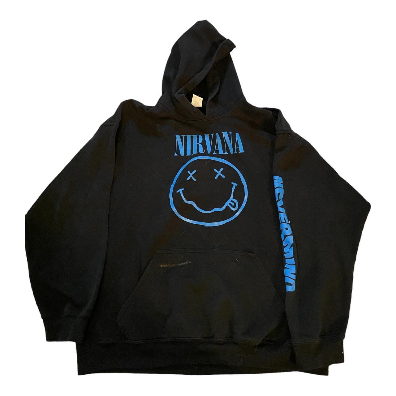 Men's Black and Blue Hoodie Depop