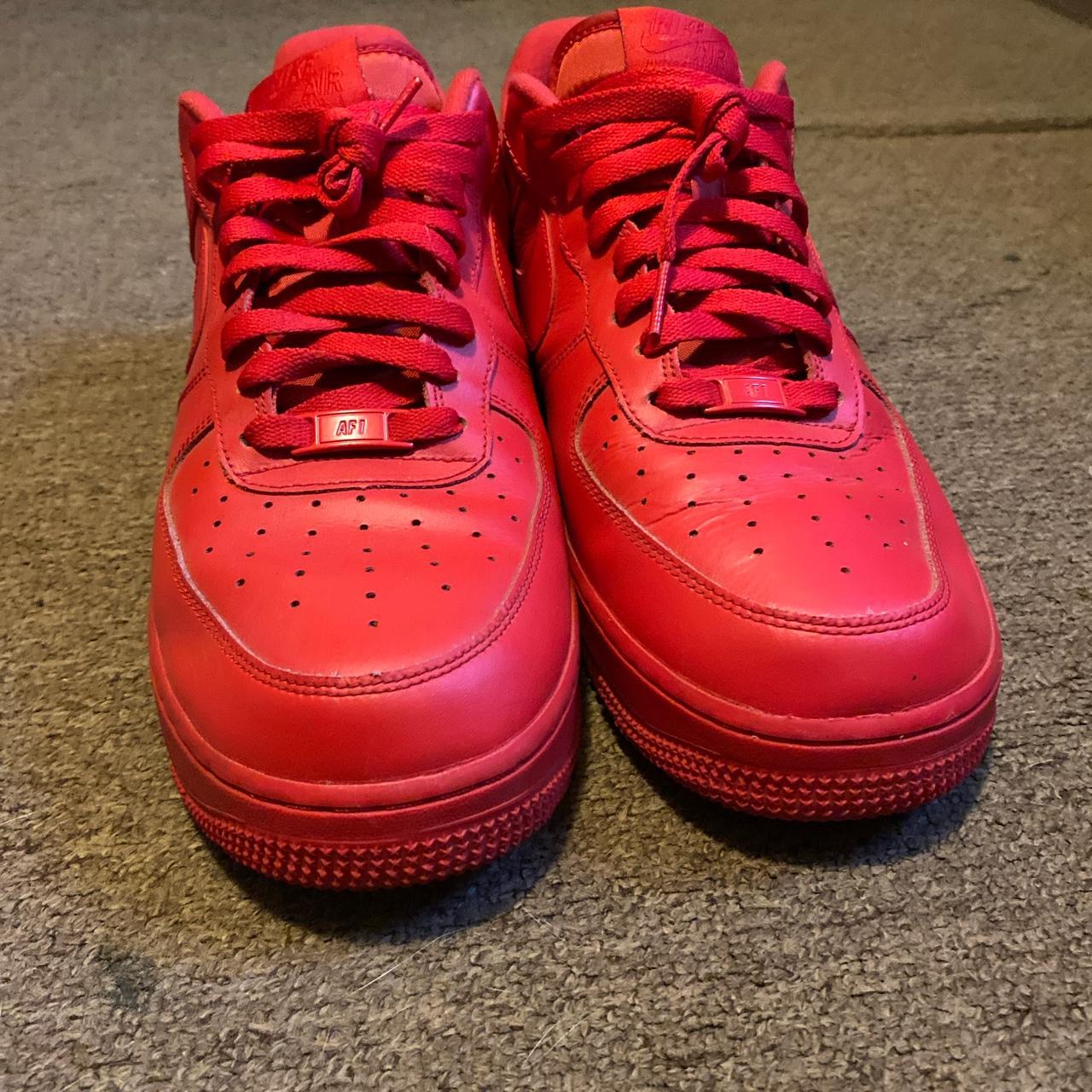 Red Air Force ones - Depop