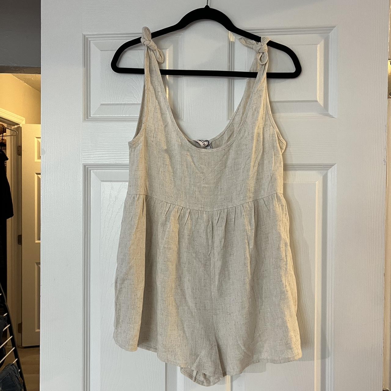 Princess Polly Tay Romper Beige, NEW Never Worn... Depop