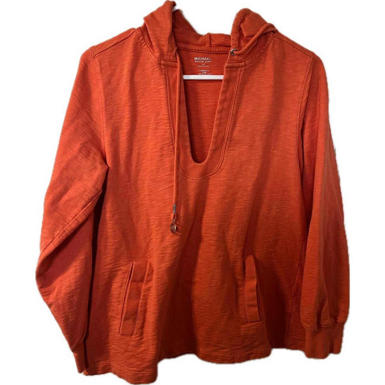 Michael kors hoodie womens orange hotsell