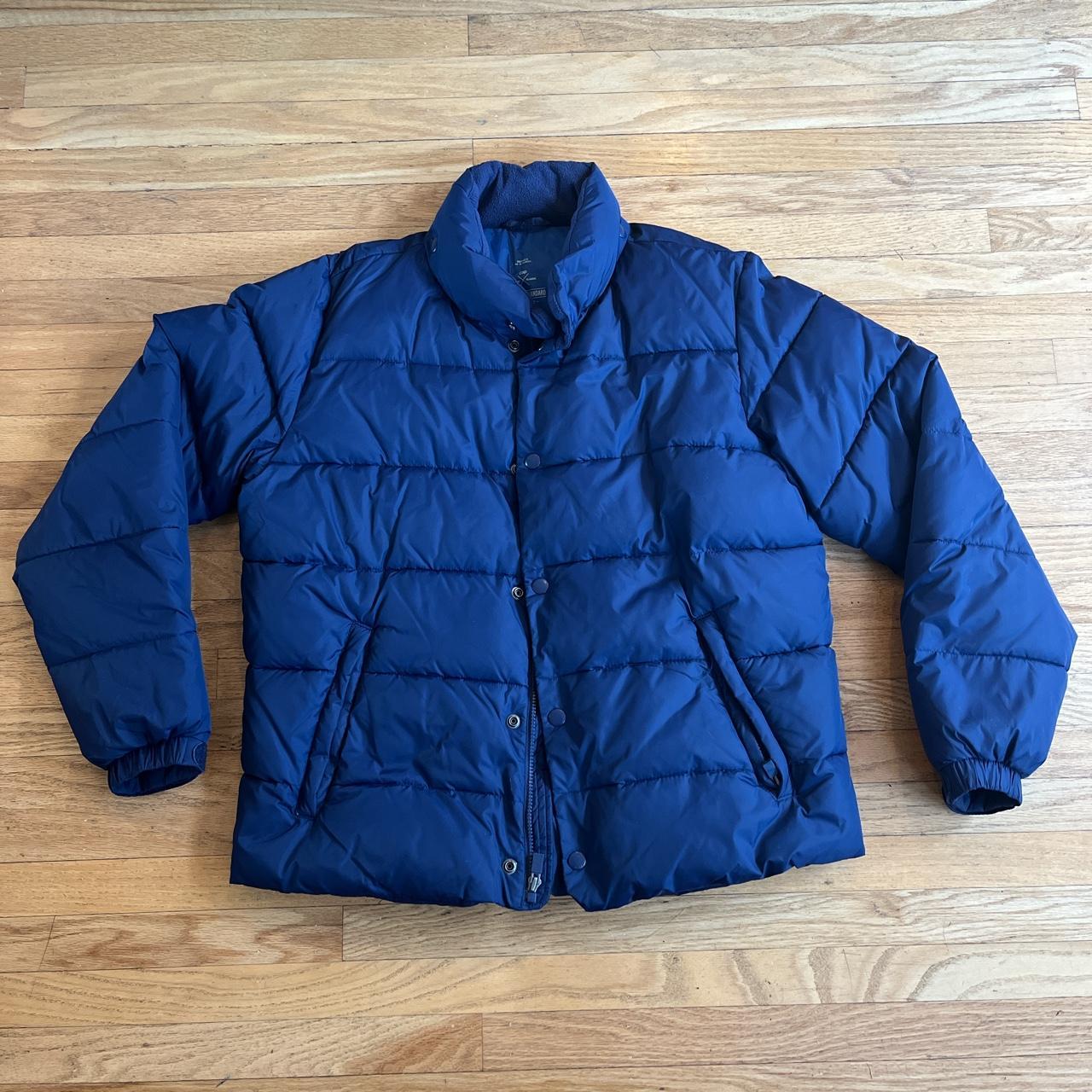 Gap Men's Blue and Navy Jacket Depop