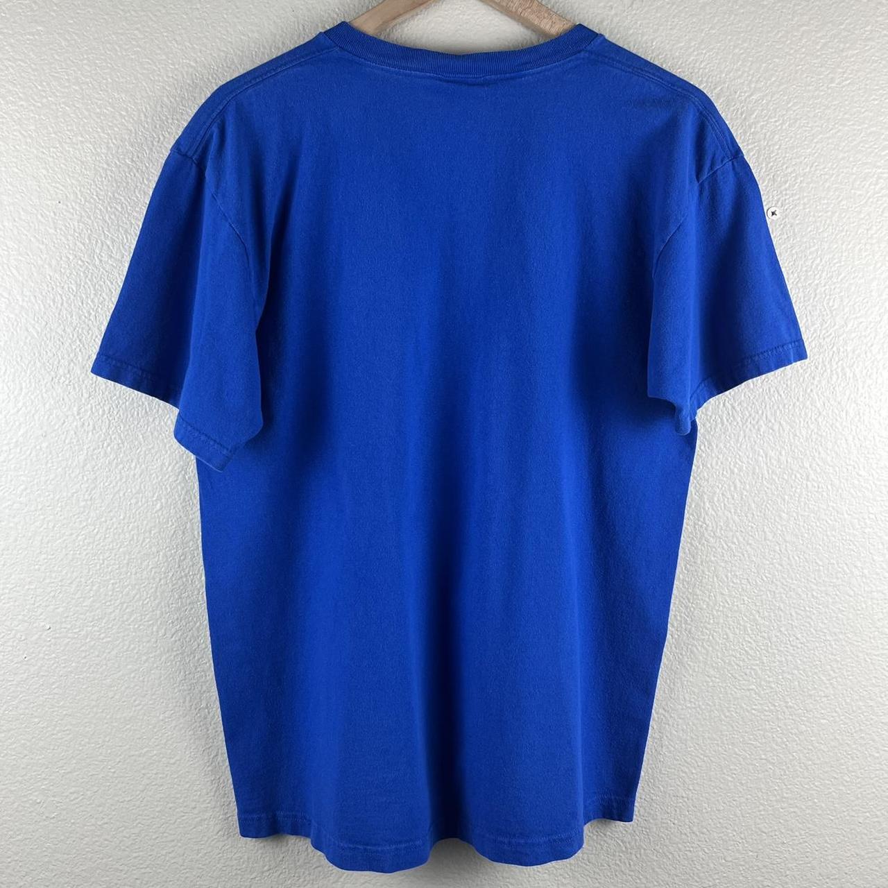 Fruit of the Loom Men's Blue T-shirt | Depop