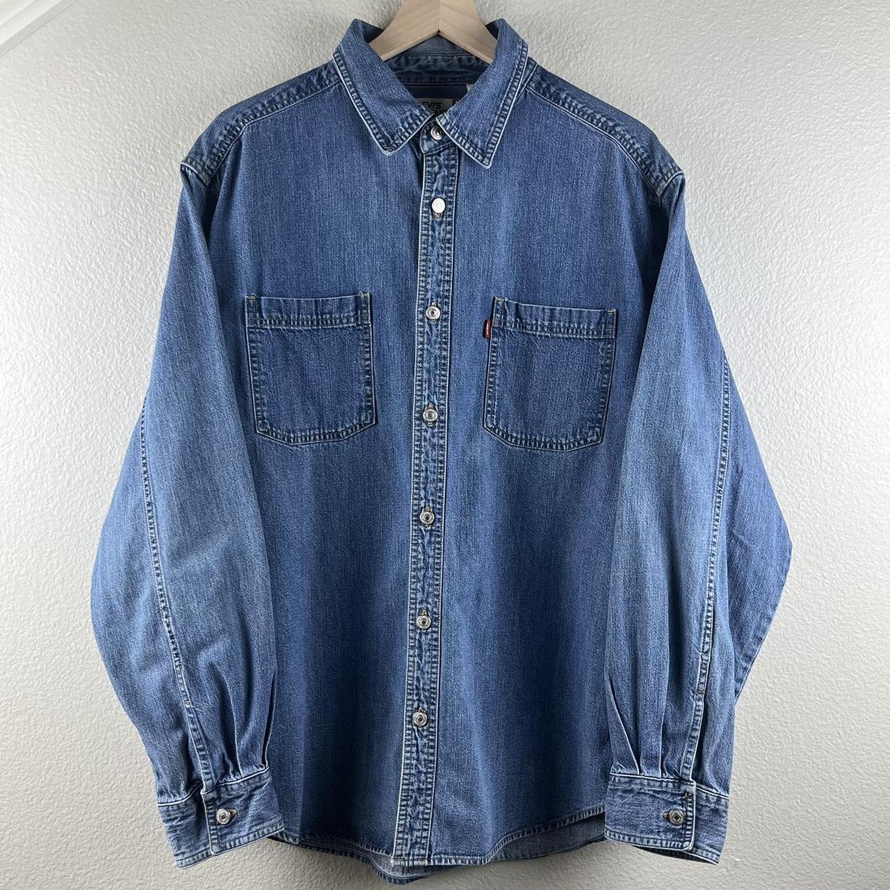 Levis denim long sleeve button up shirt. Men’s size... - Depop