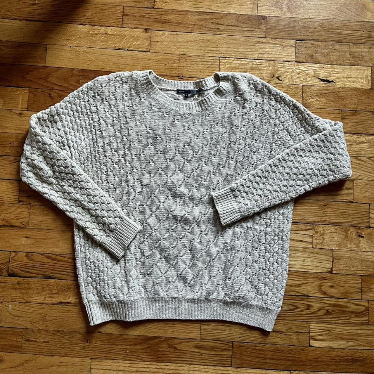 Vince Women's Tan and Cream Jumper