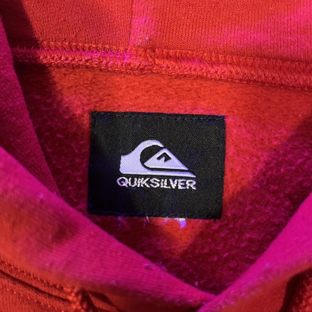 red Quiksilver hoodie. The sizing. tag came off in... - Depop